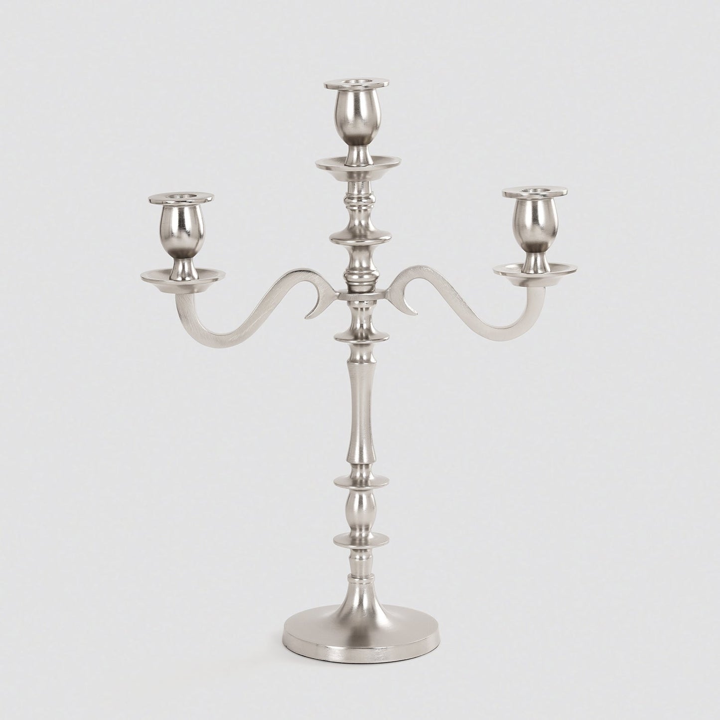 Silver 3 Arm Candelabra