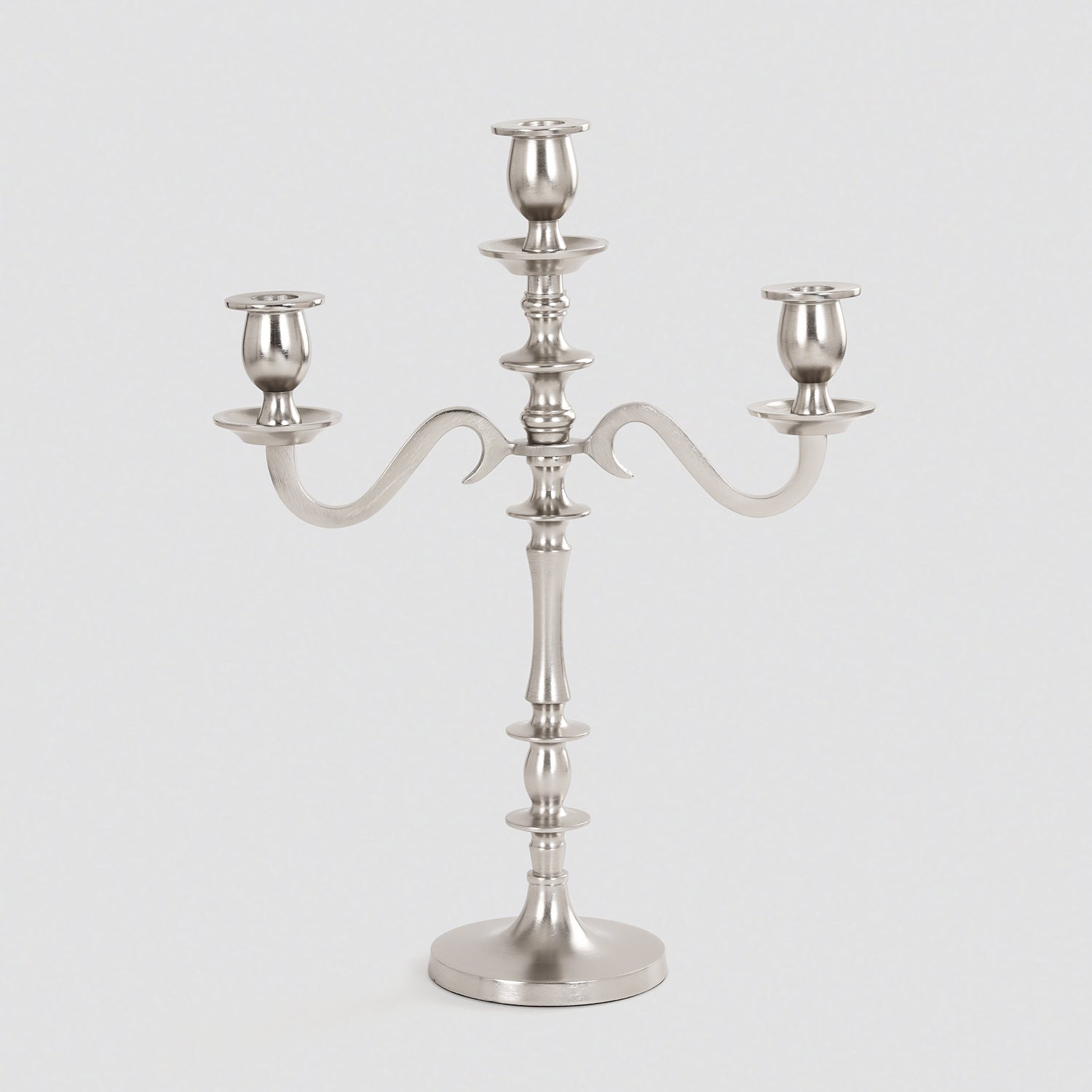 Silver 3 Arm Candelabra