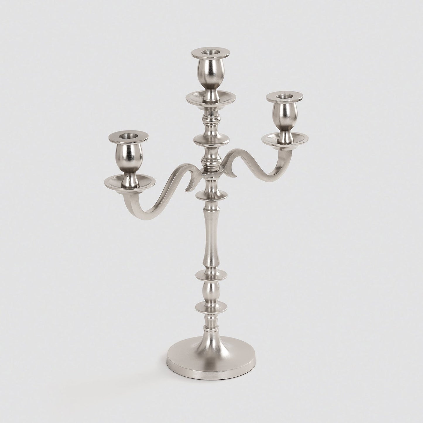 Silver 3 Arm Candelabra