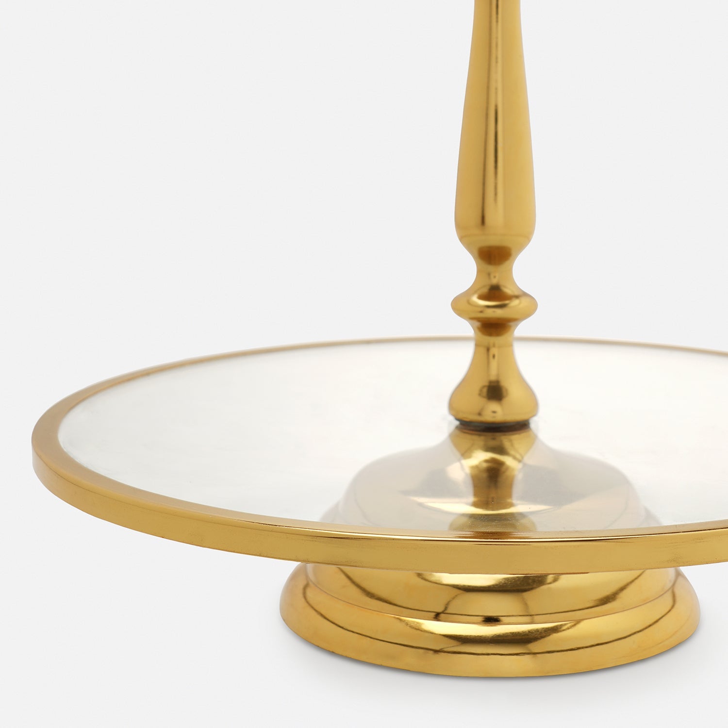 Gold 2 Tier Glass Cake Stand