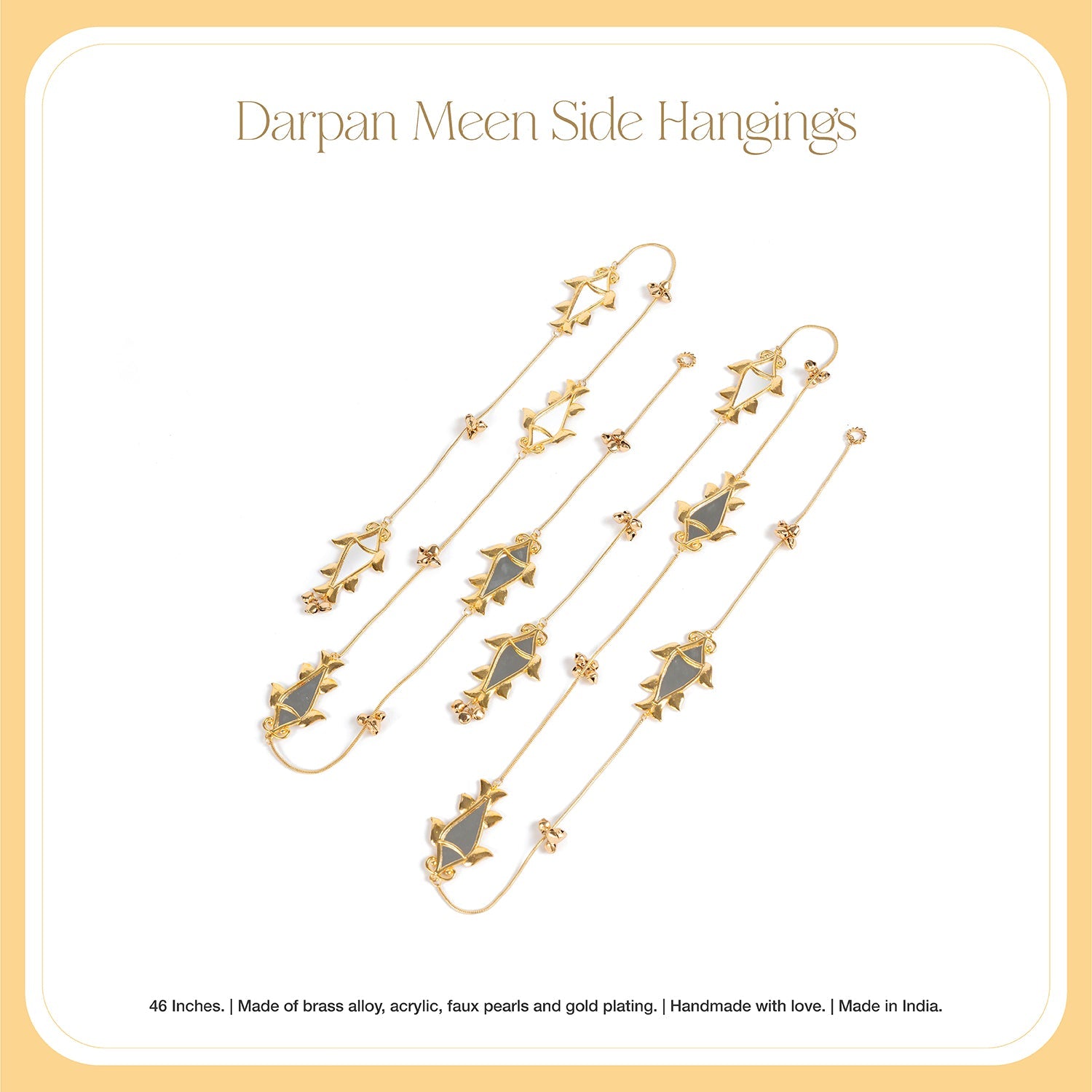 Set of 2 Darpan Meen Side Hangings