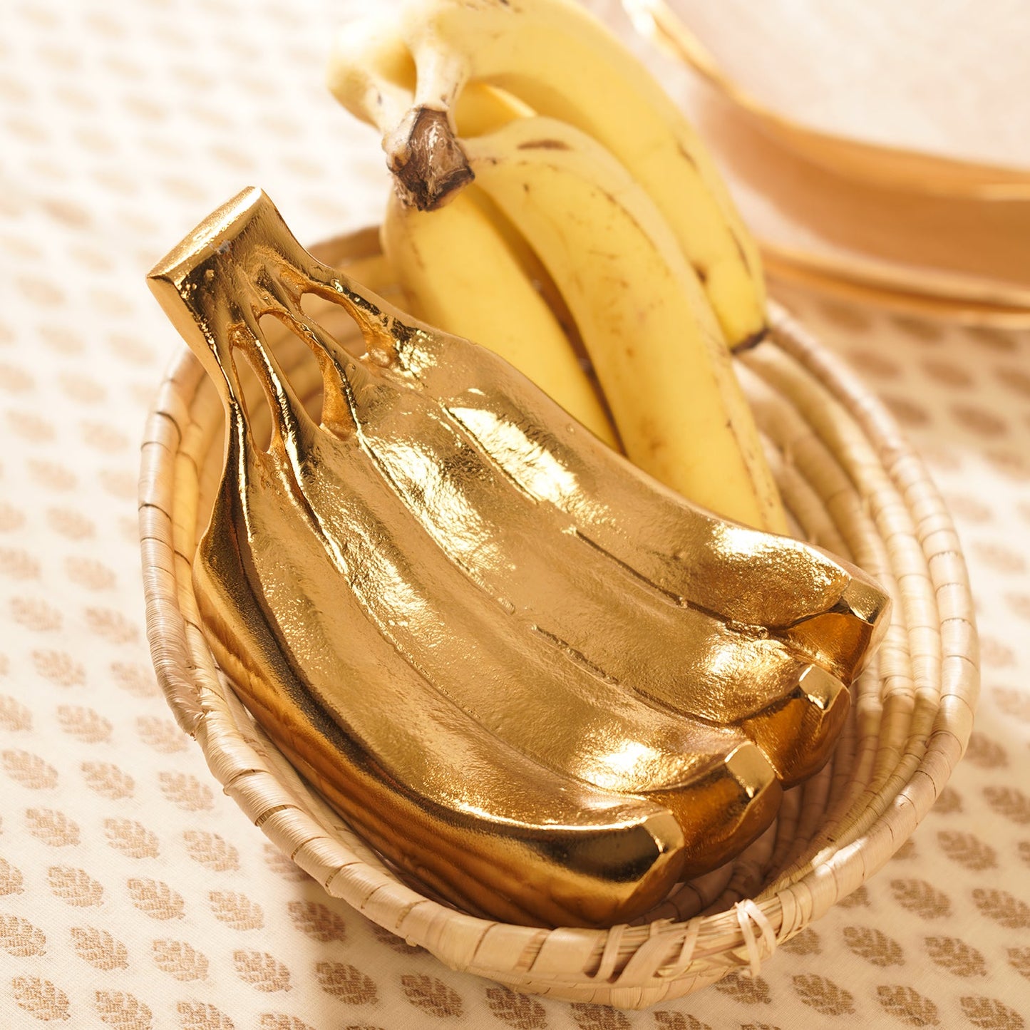 Gold Metal Banana Decor Accent