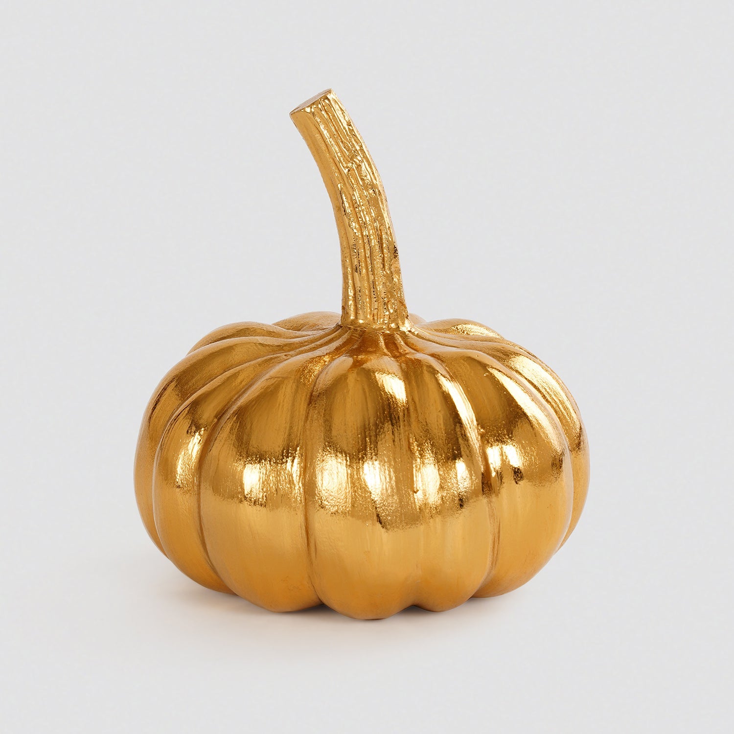 Gold Metal Pumpkin Decor Accent