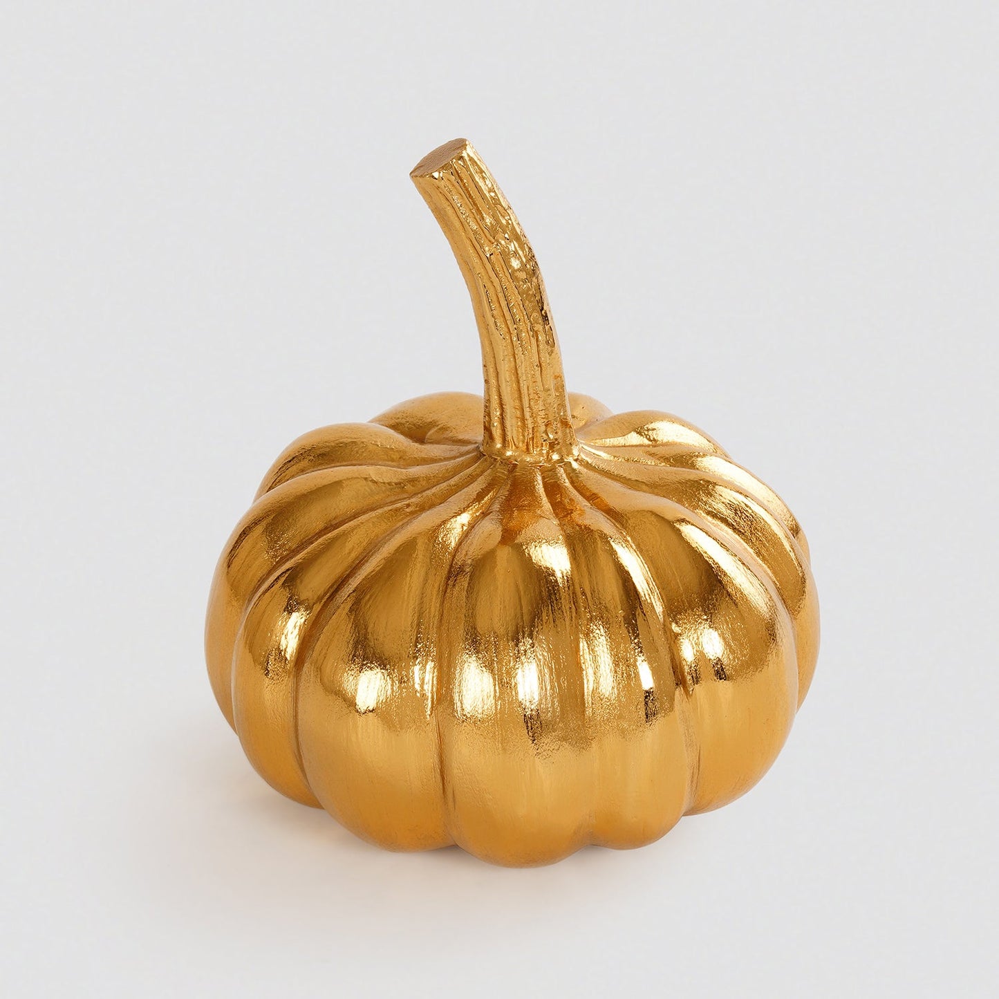 Gold Metal Pumpkin Decor Accent