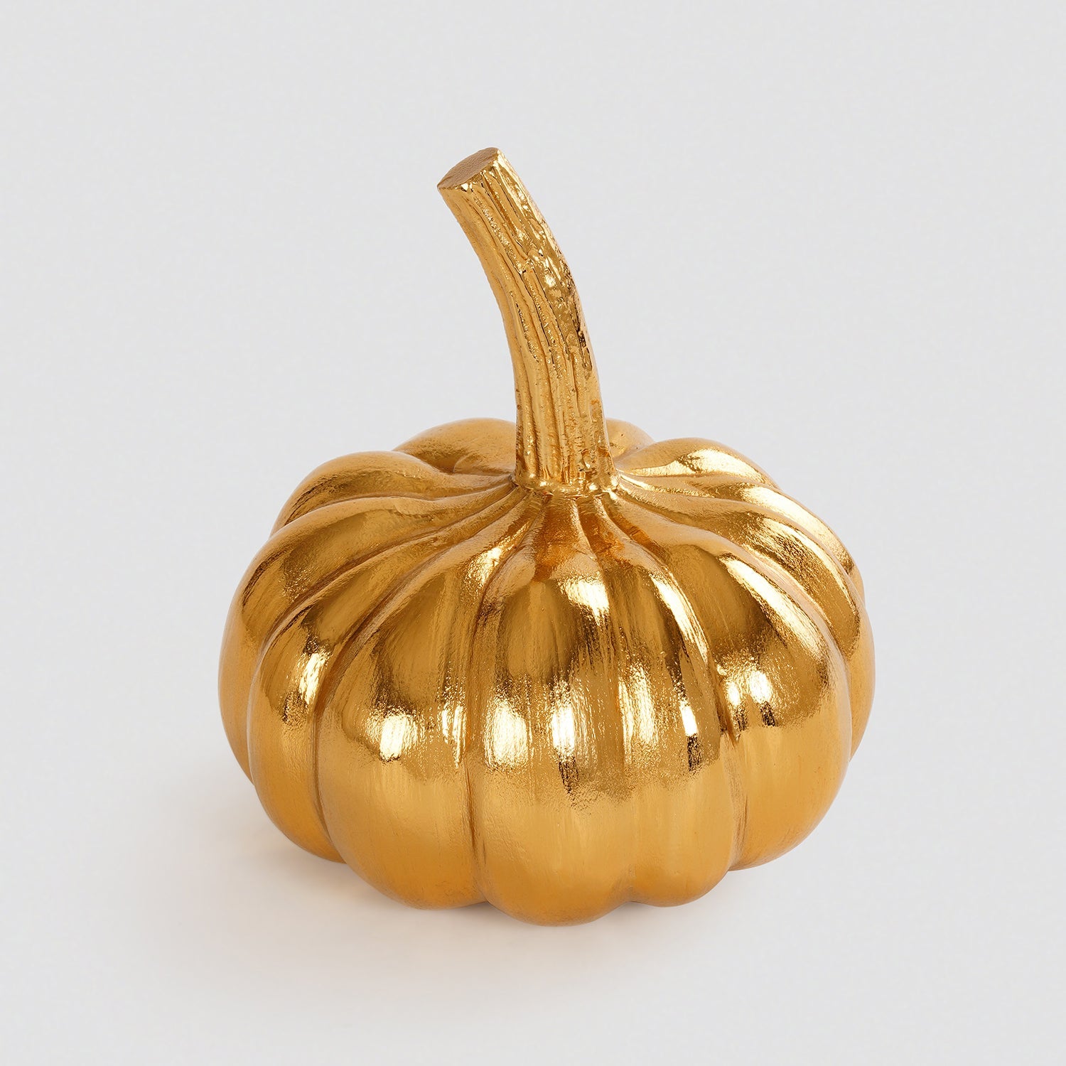 Gold Metal Pumpkin Decor Accent