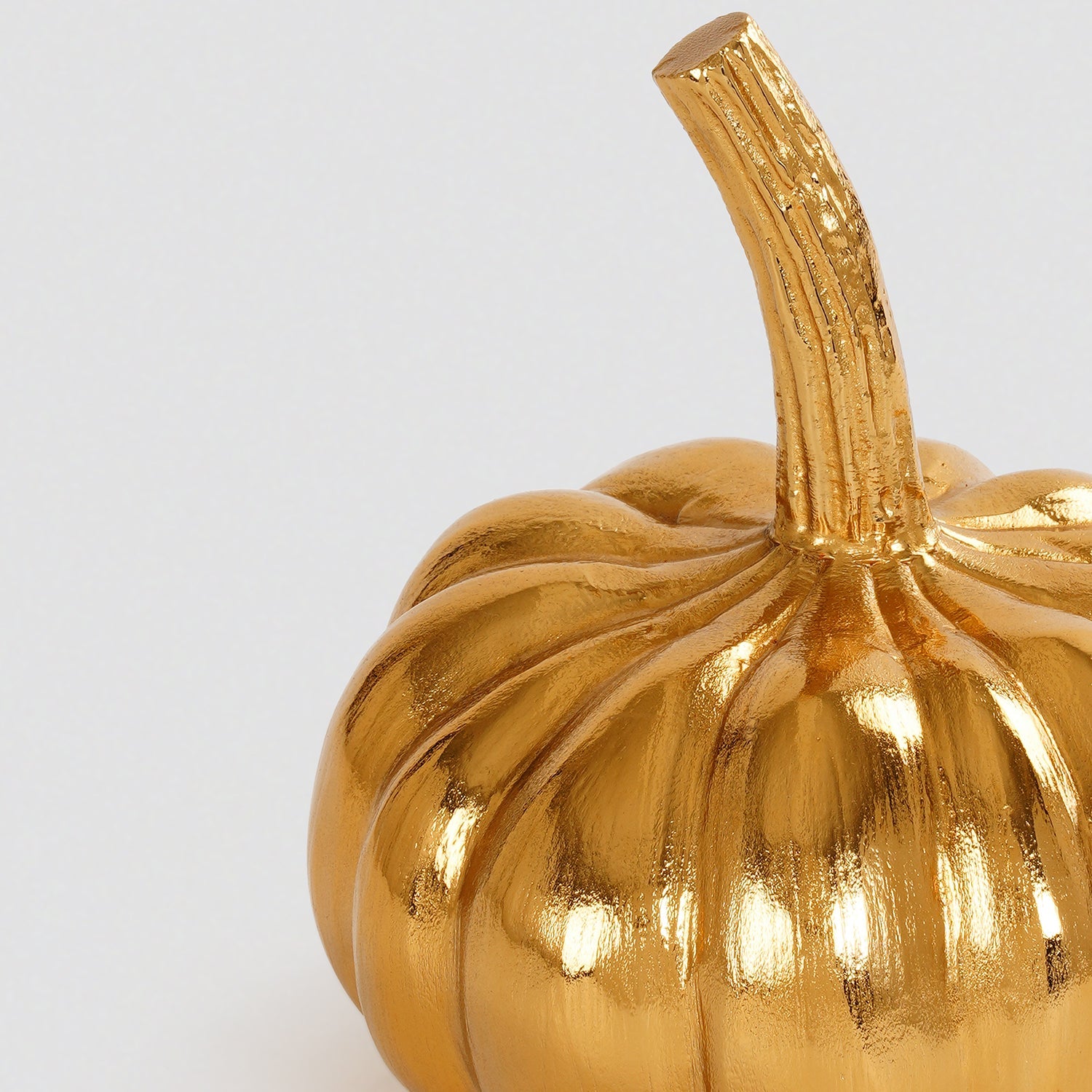 Gold Metal Pumpkin Decor Accent
