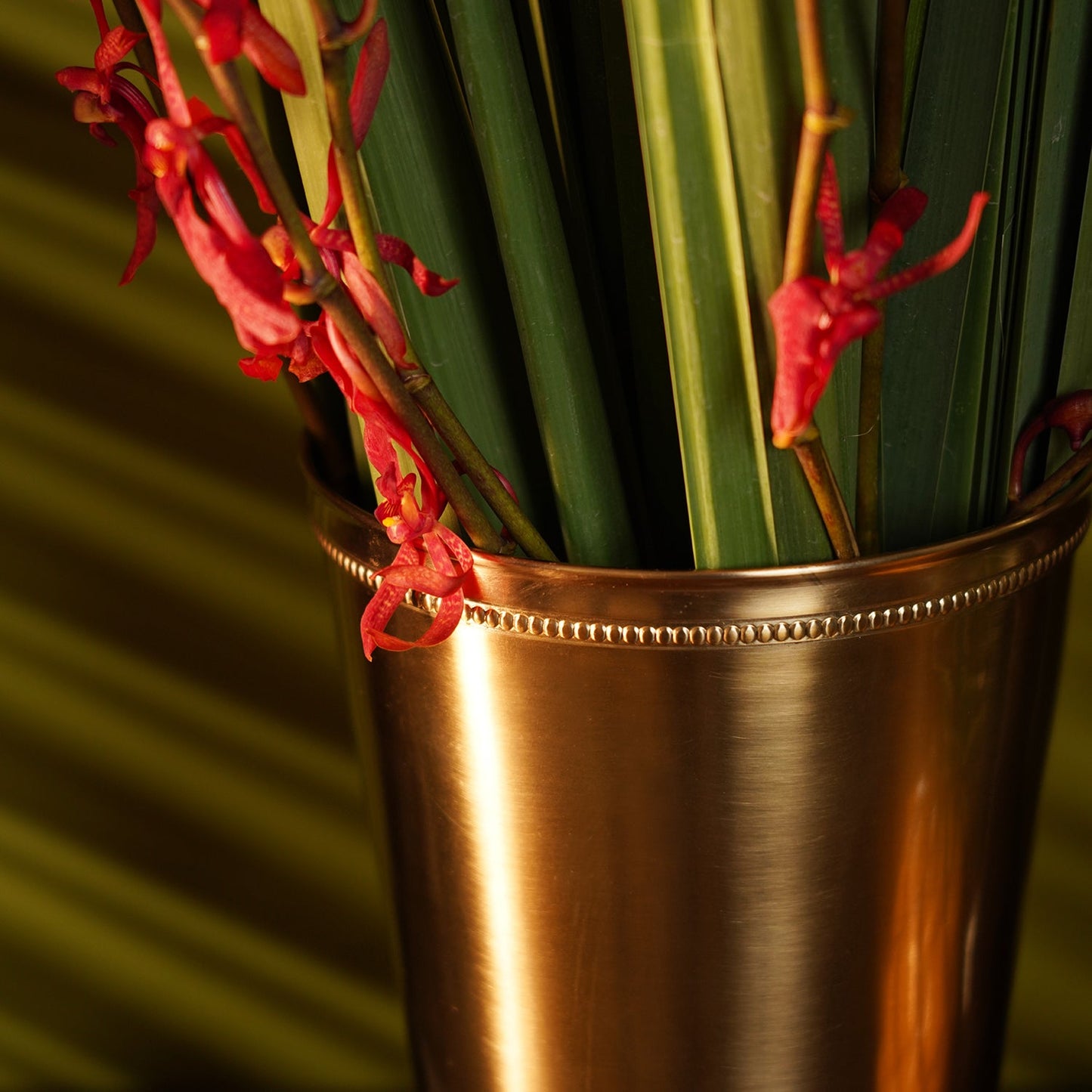 Gold Stainless Steel Cone Shaped Vase - Small