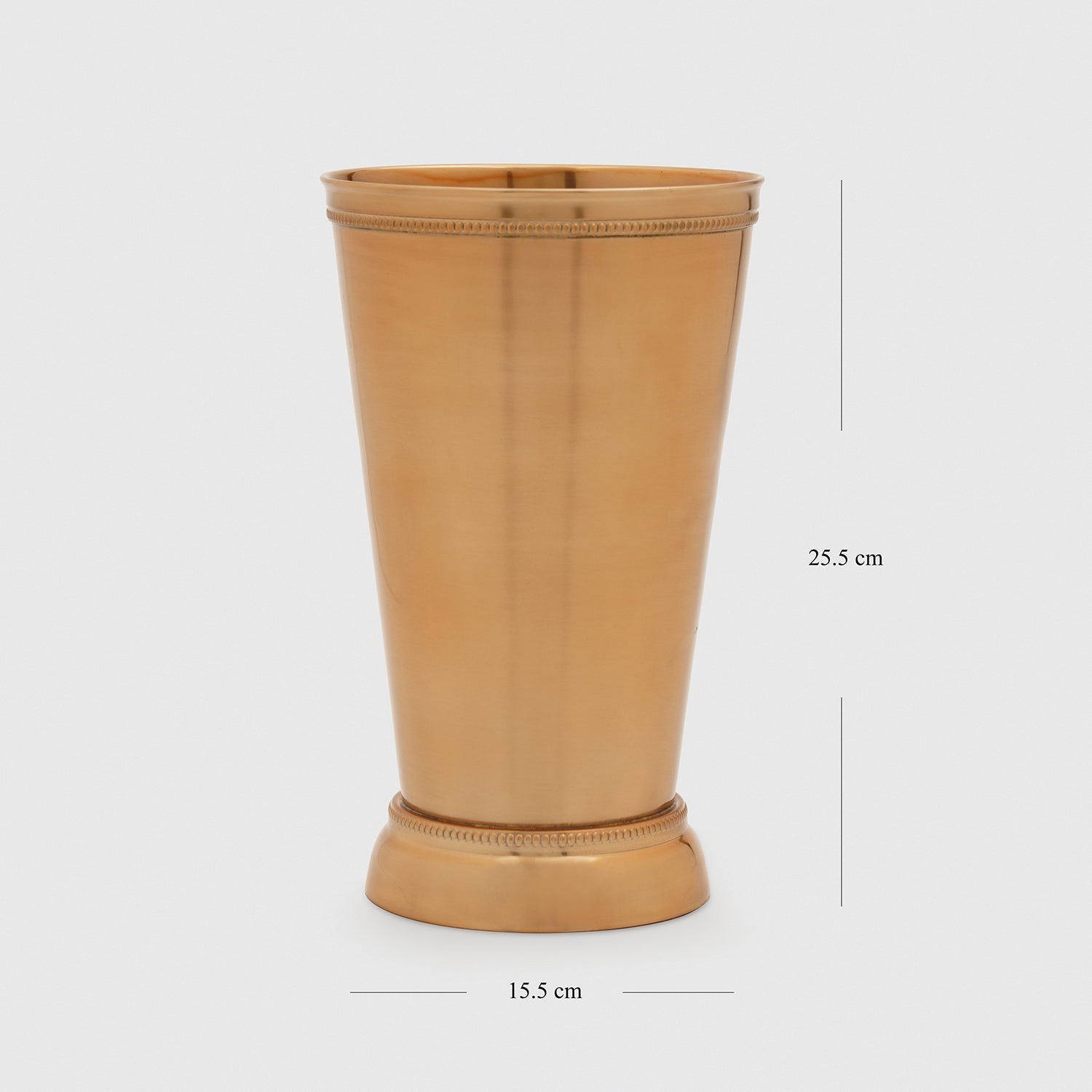 Gold Stainless Steel Cone Shaped Vase - Small