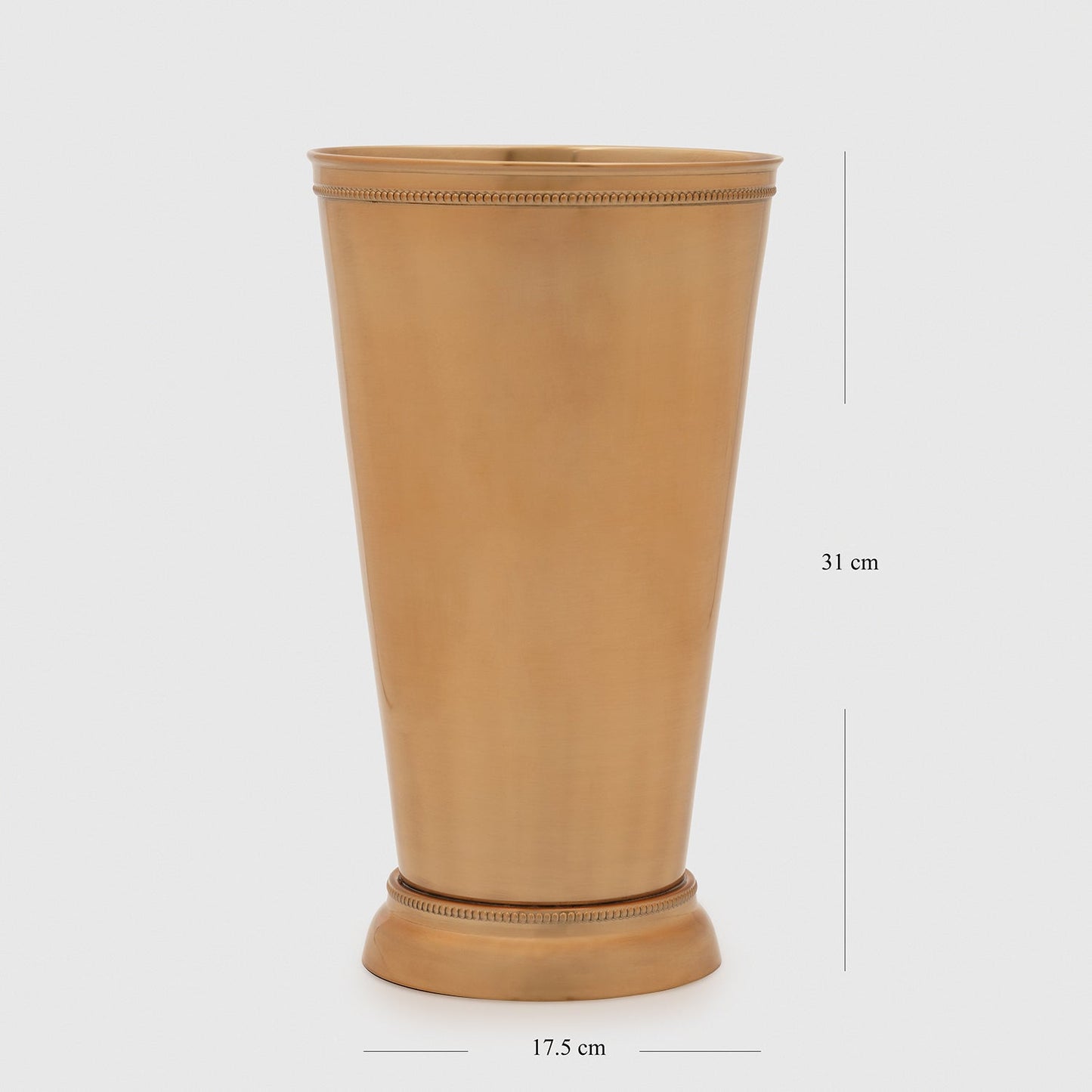 Gold Stainless Steel Cone Shaped Vase - Large