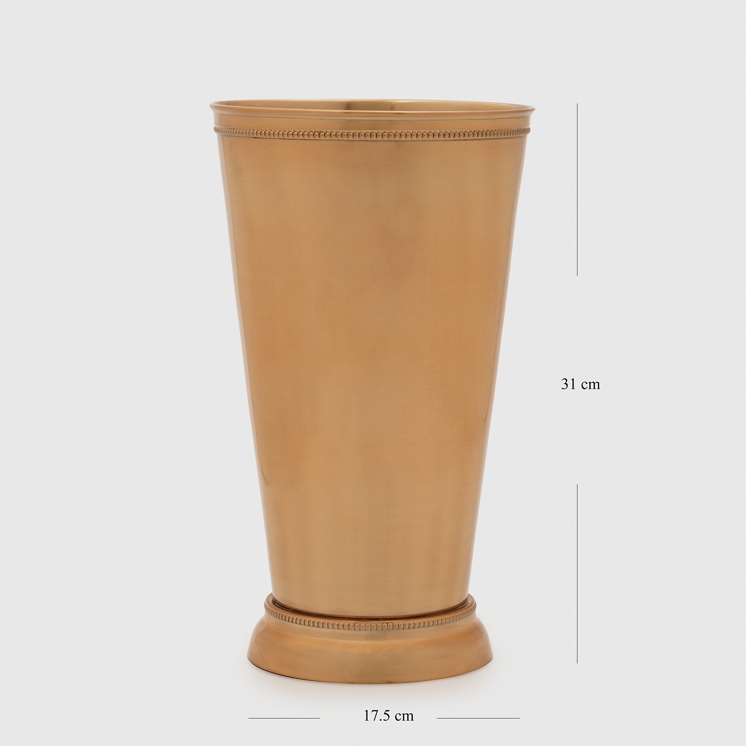 Gold Stainless Steel Cone Shaped Vase - Large