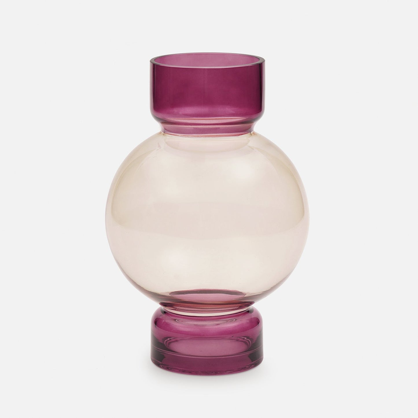 Pink Ombre Geometric Glass Vase
