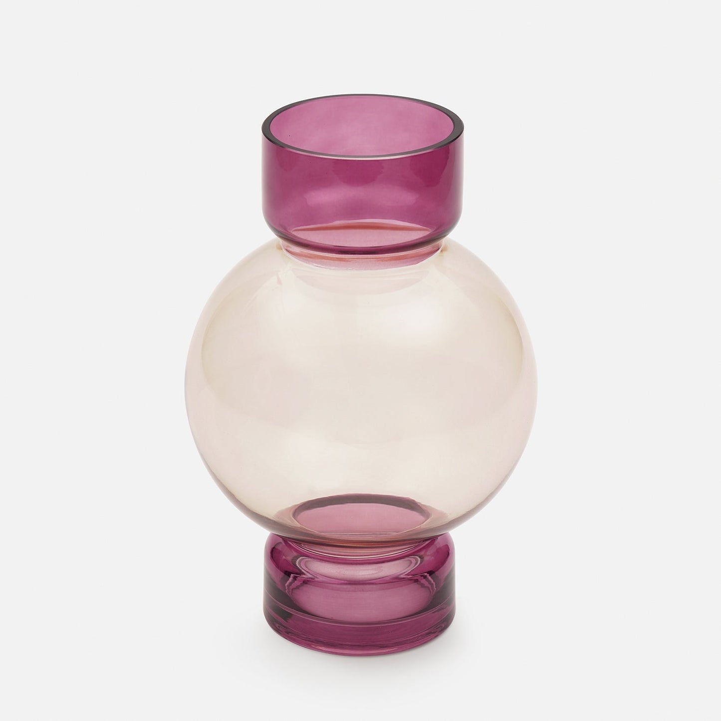 Pink Ombre Geometric Glass Vase