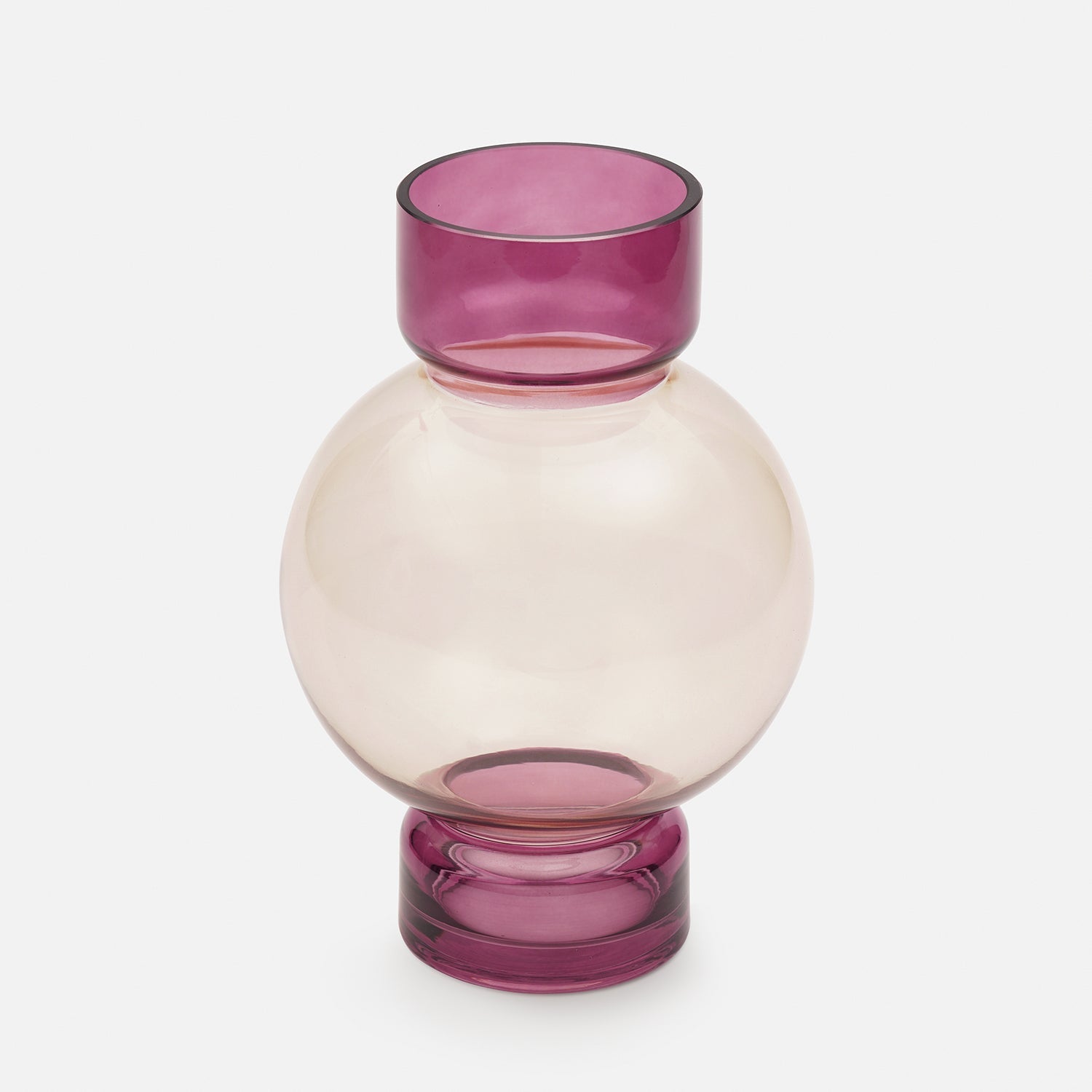 Pink Ombre Geometric Glass Vase