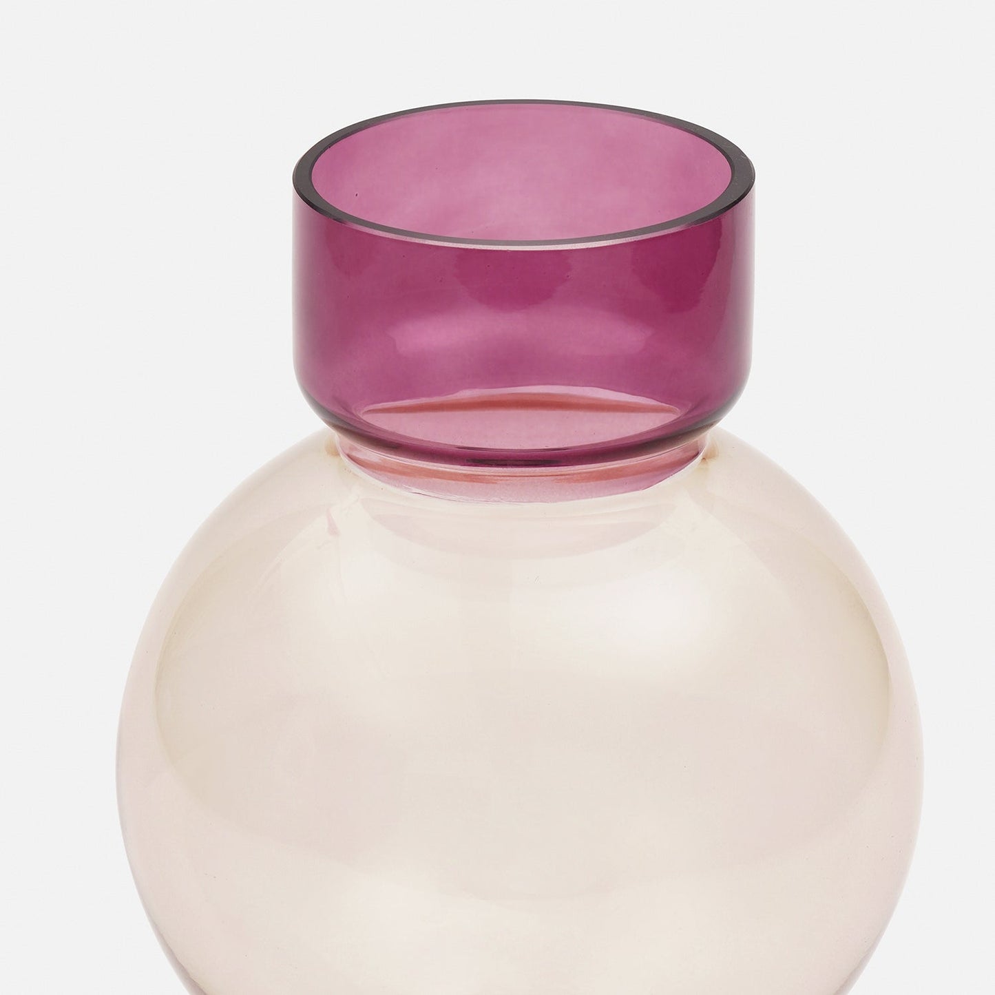 Pink Ombre Geometric Glass Vase