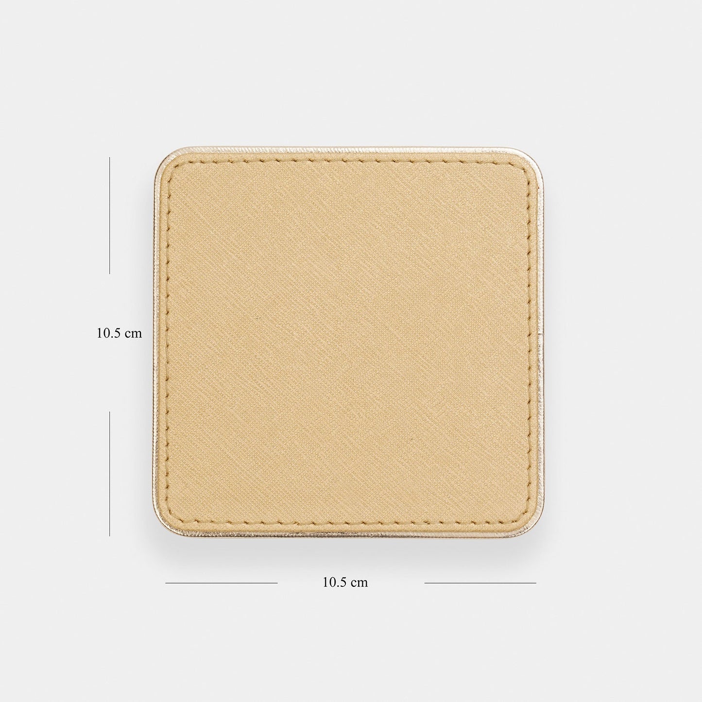 Set of 4 Gold Faux Leather Coasters