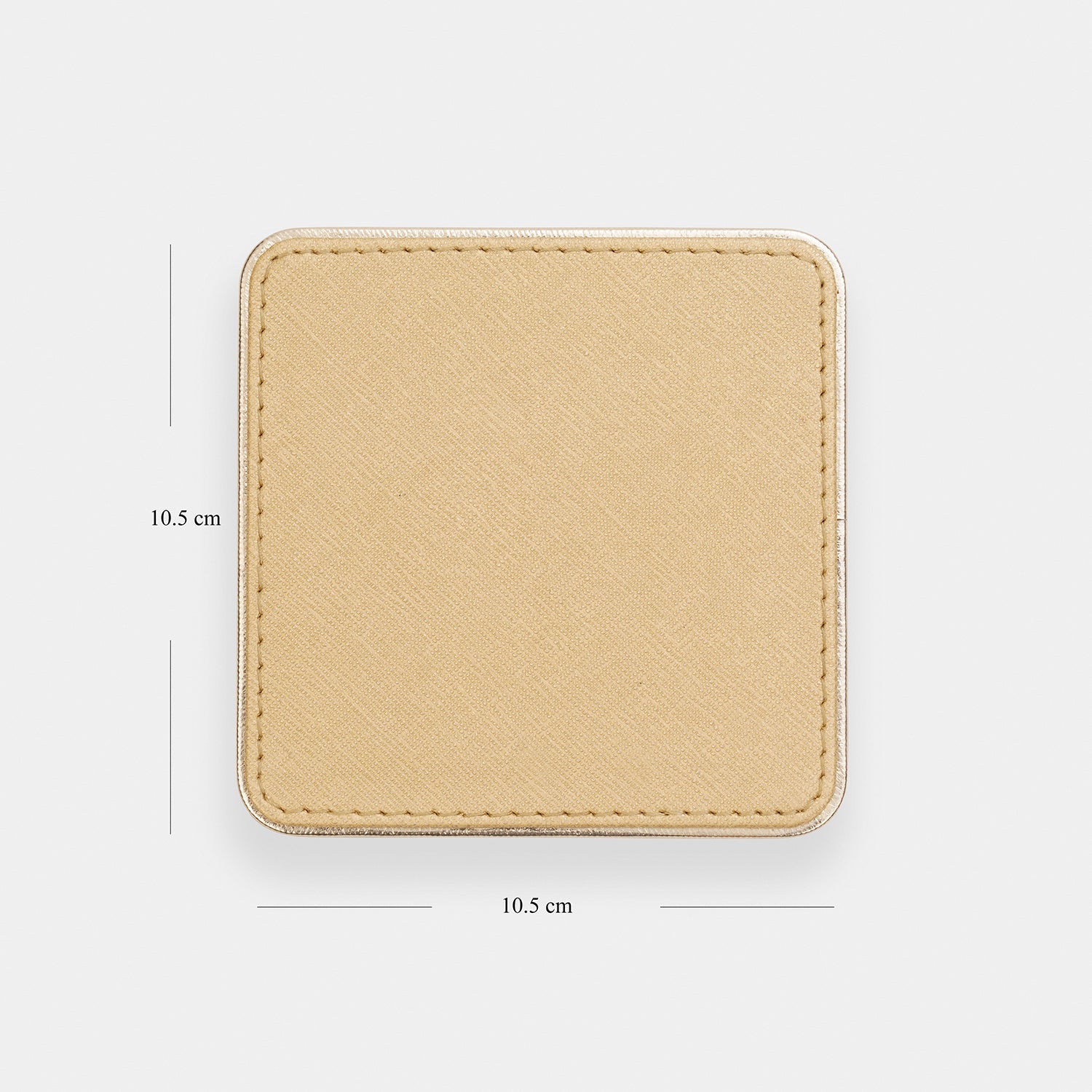 Set of 4 Gold Faux Leather Coasters