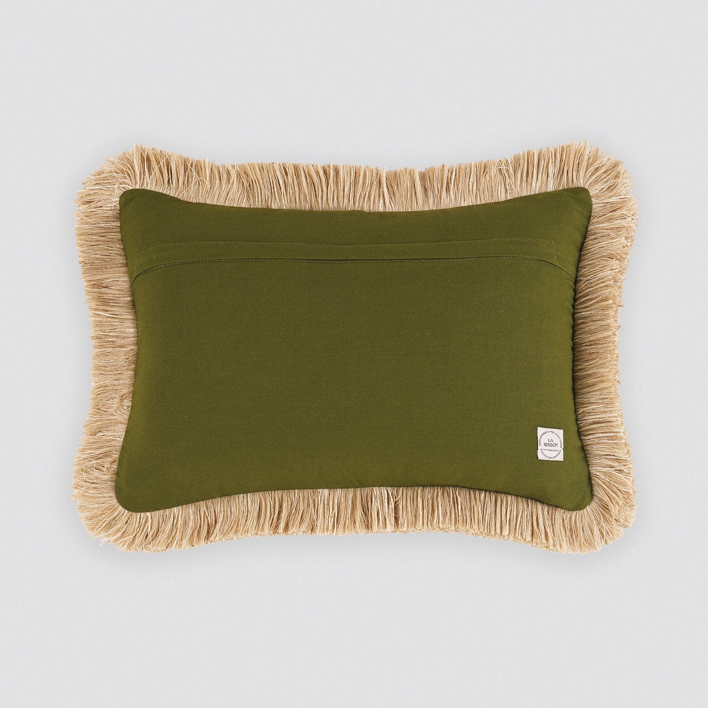 Green Ananas Embroidered Cushion Cover