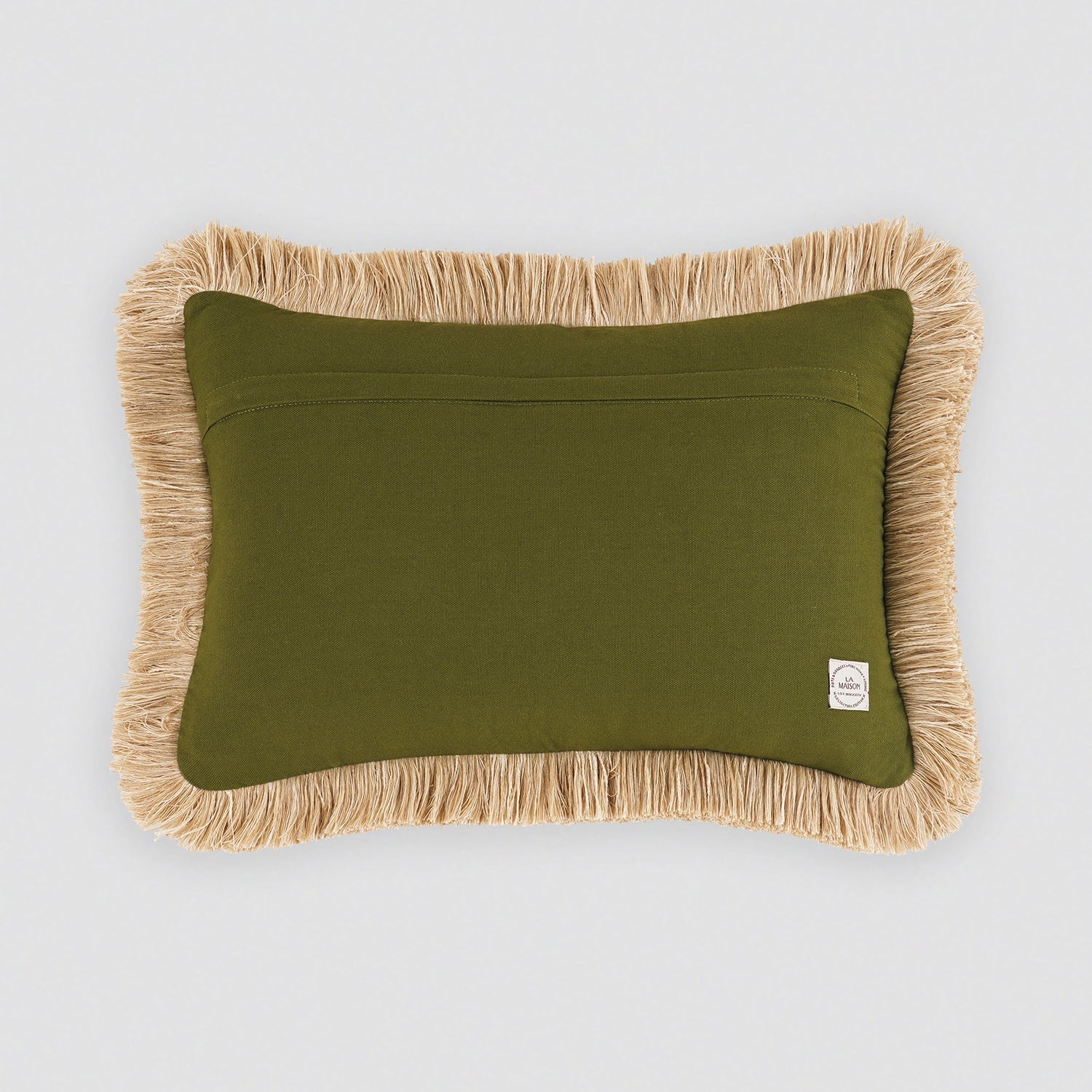 Green Ananas Embroidered Cushion Cover