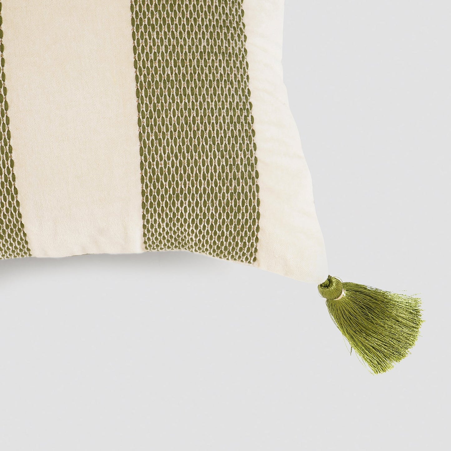 Olive Stripe Cushion Cover