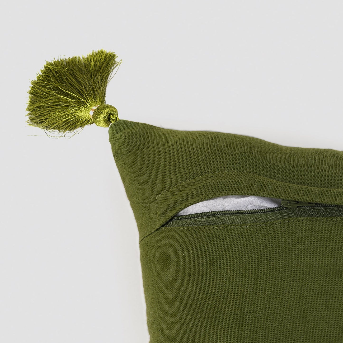 Olive Stripe Cushion Cover