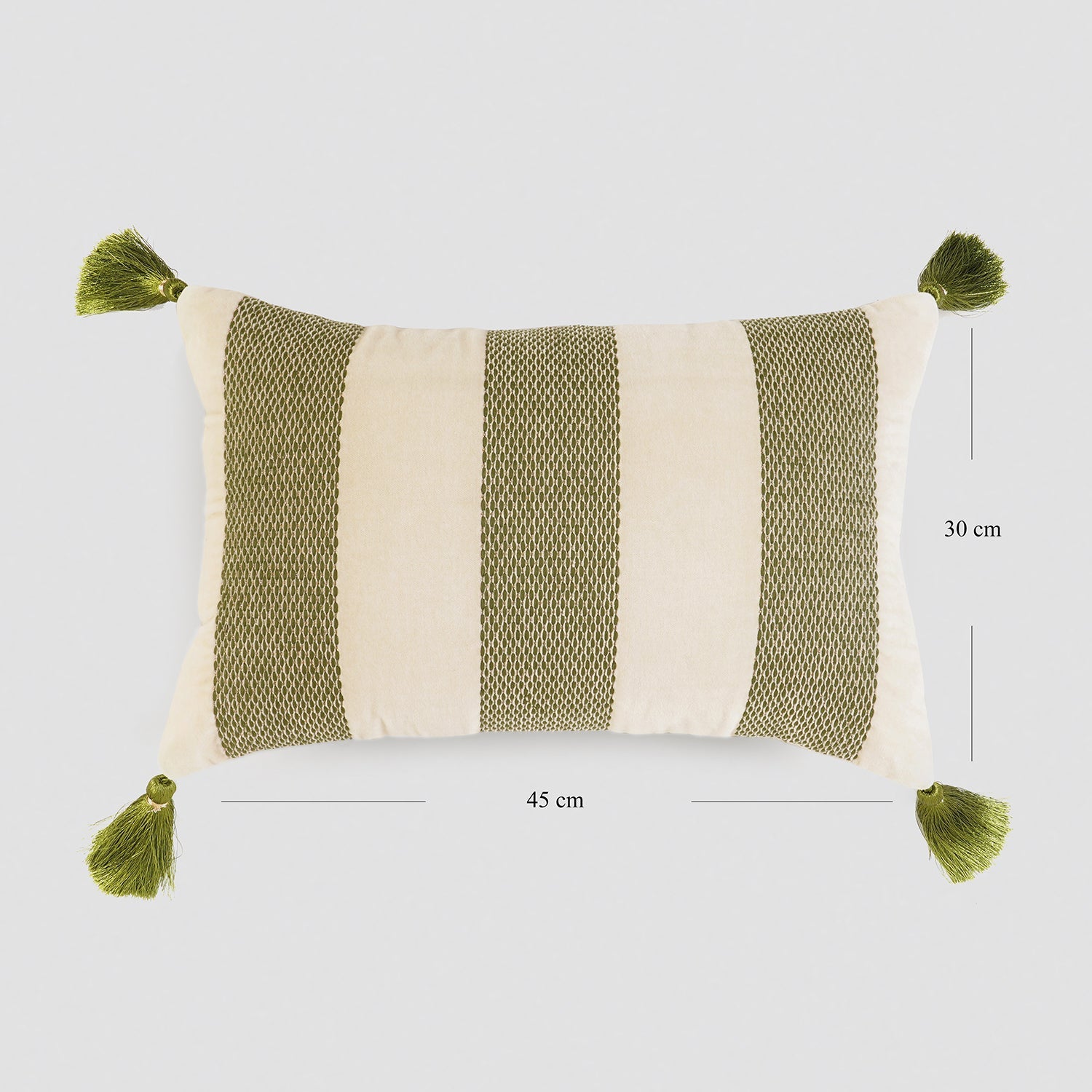 Olive Stripe Cushion Cover