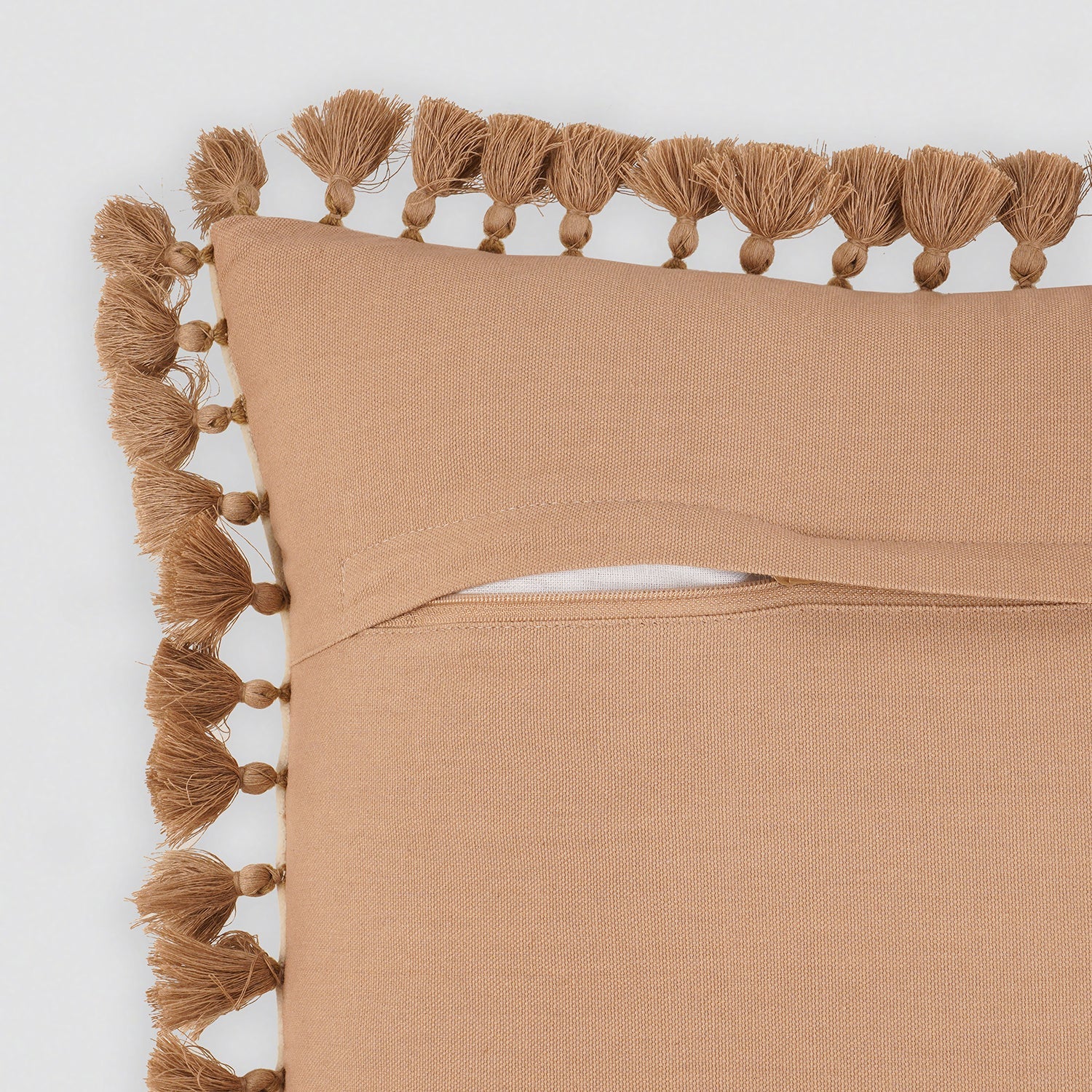 Beige and Red Jolies Fleur Cushion Cover