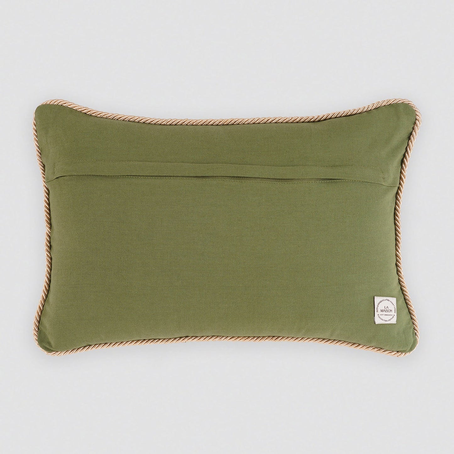 Green Jardin De Rose Cushion Cover