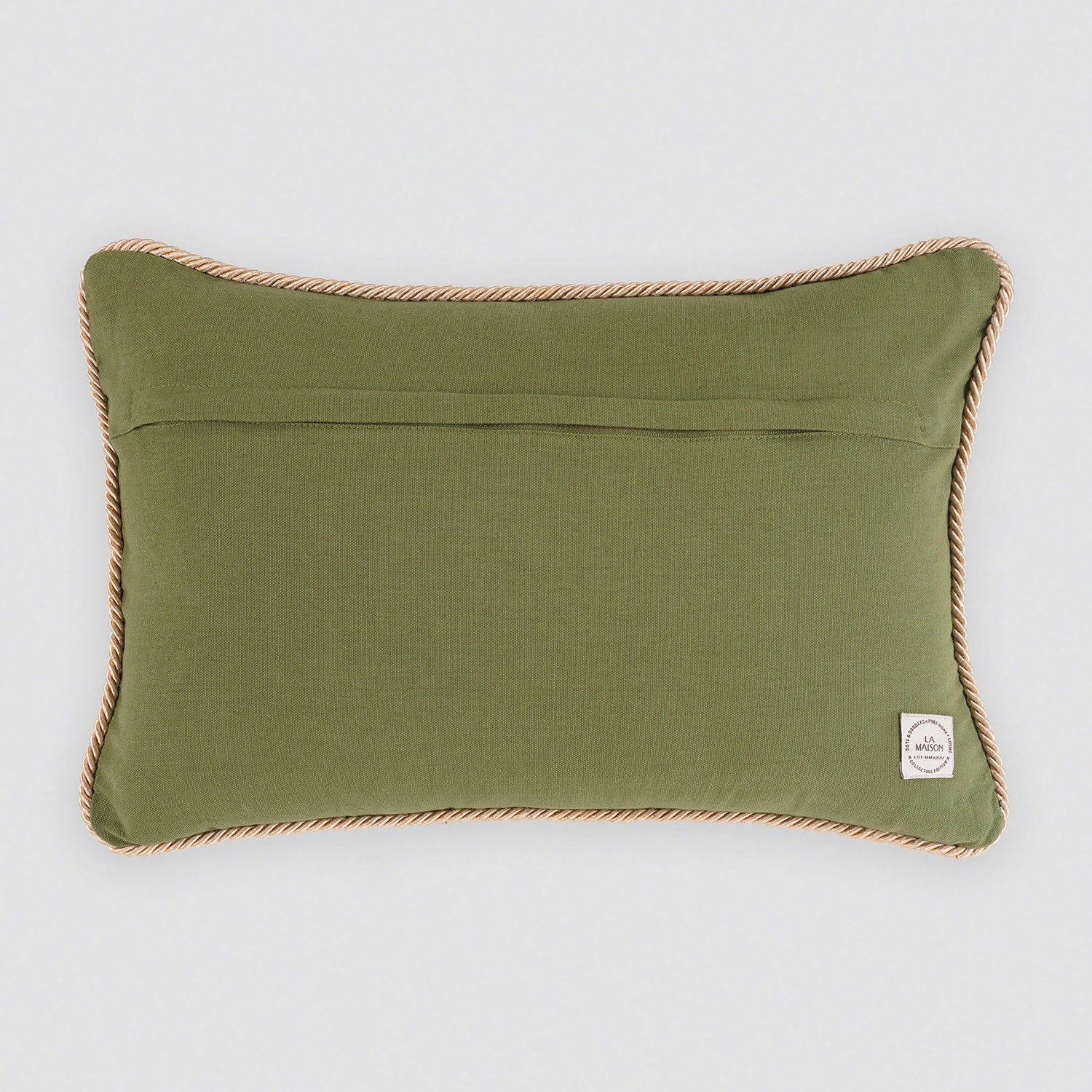 Green Jardin De Rose Cushion Cover