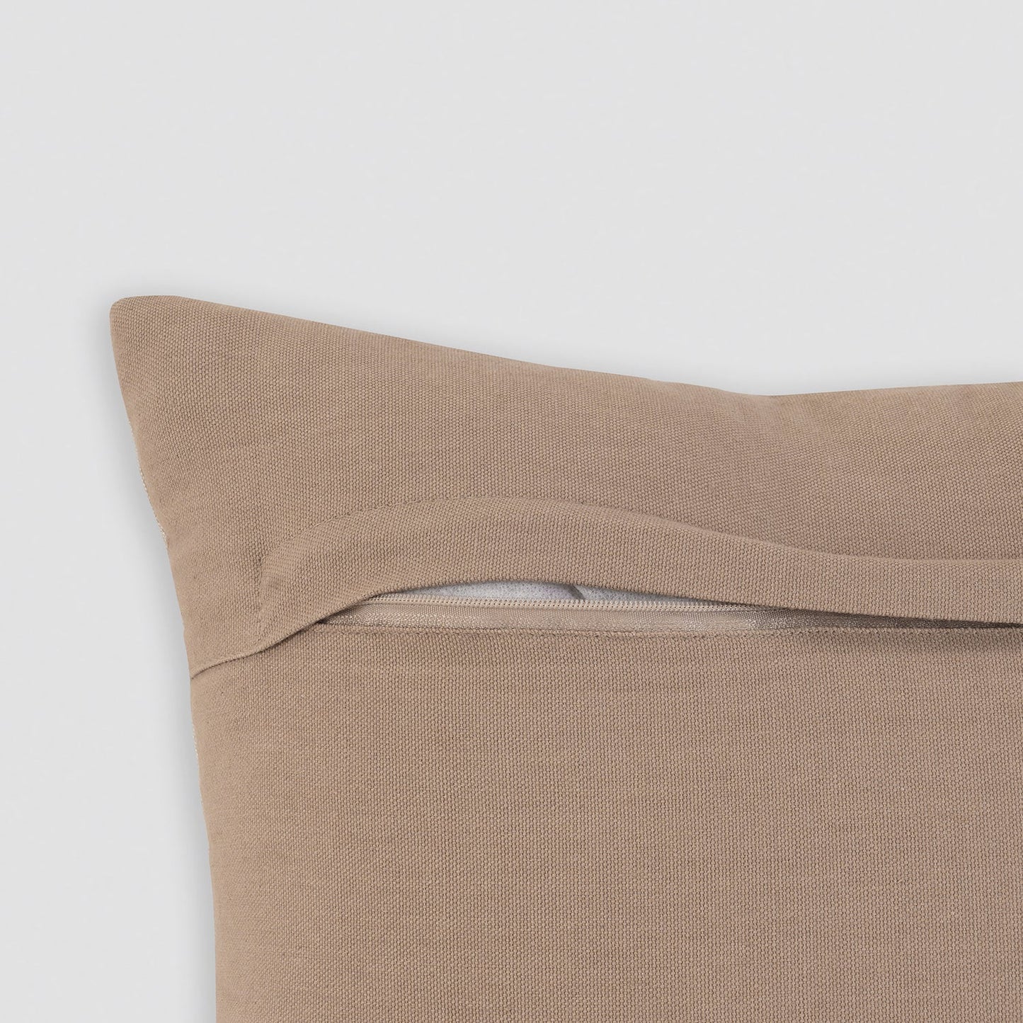 Cream Embroidered Square Cushion Cover