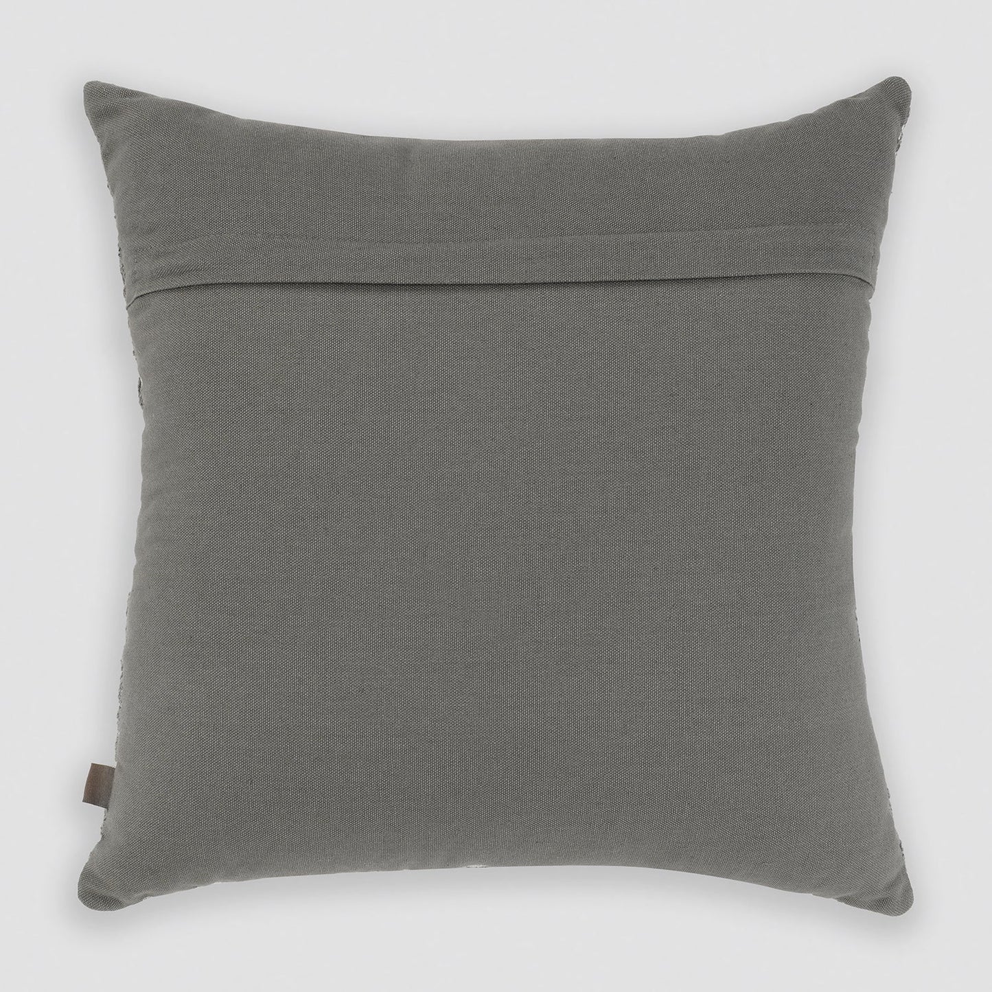 Cream Grey Embroidered Square Cushion Cover