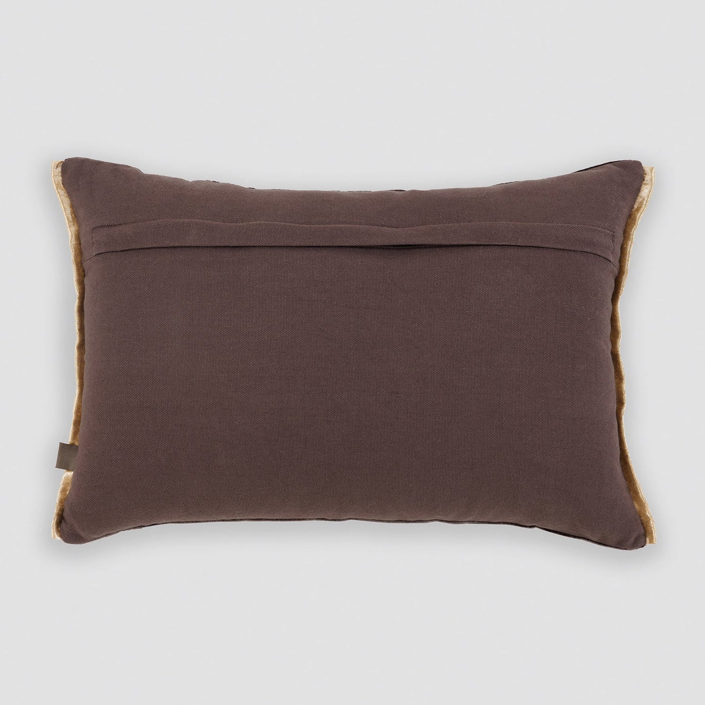 Purple Gold Embroidered Velvet Rectangle Cushion Cover