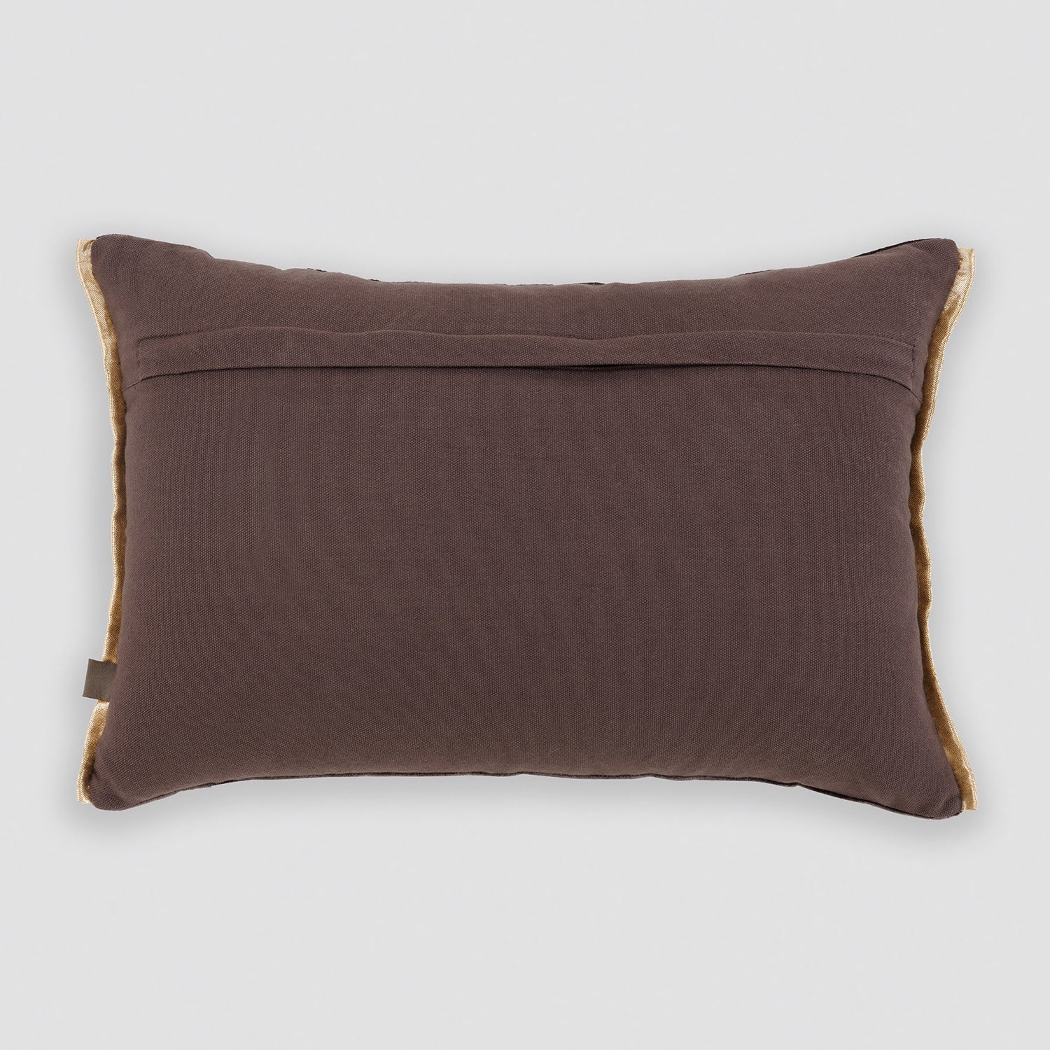 Purple Gold Embroidered Velvet Rectangle Cushion Cover