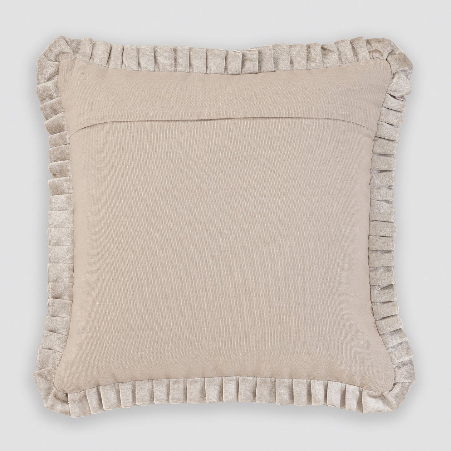 Beige Textured Square Cushion Cover