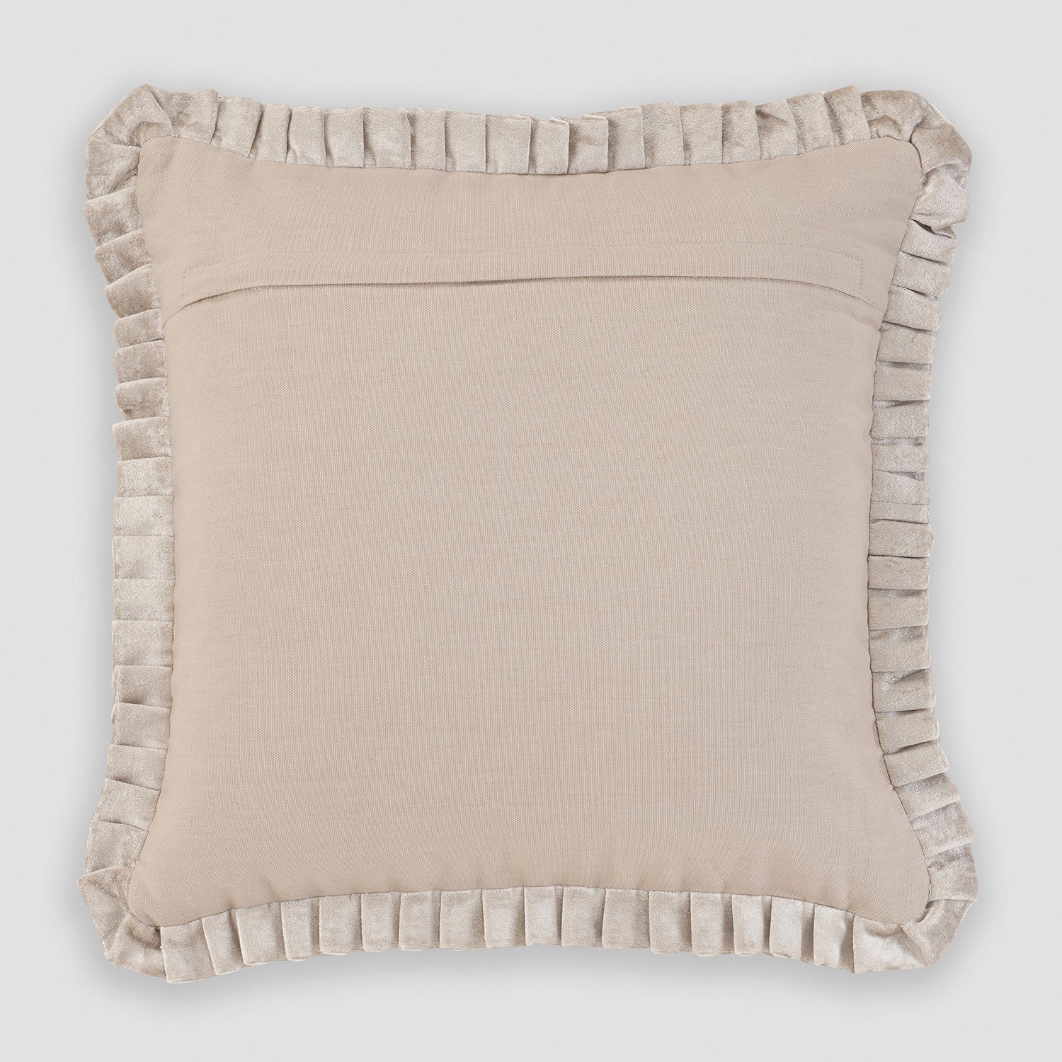 Beige Textured Square Cushion Cover