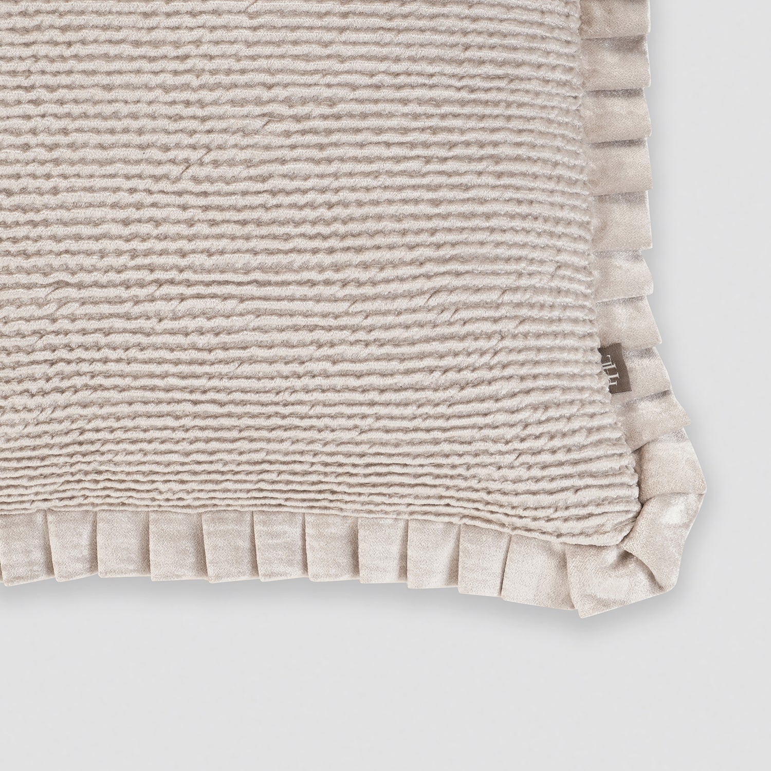 Beige Textured Square Cushion Cover