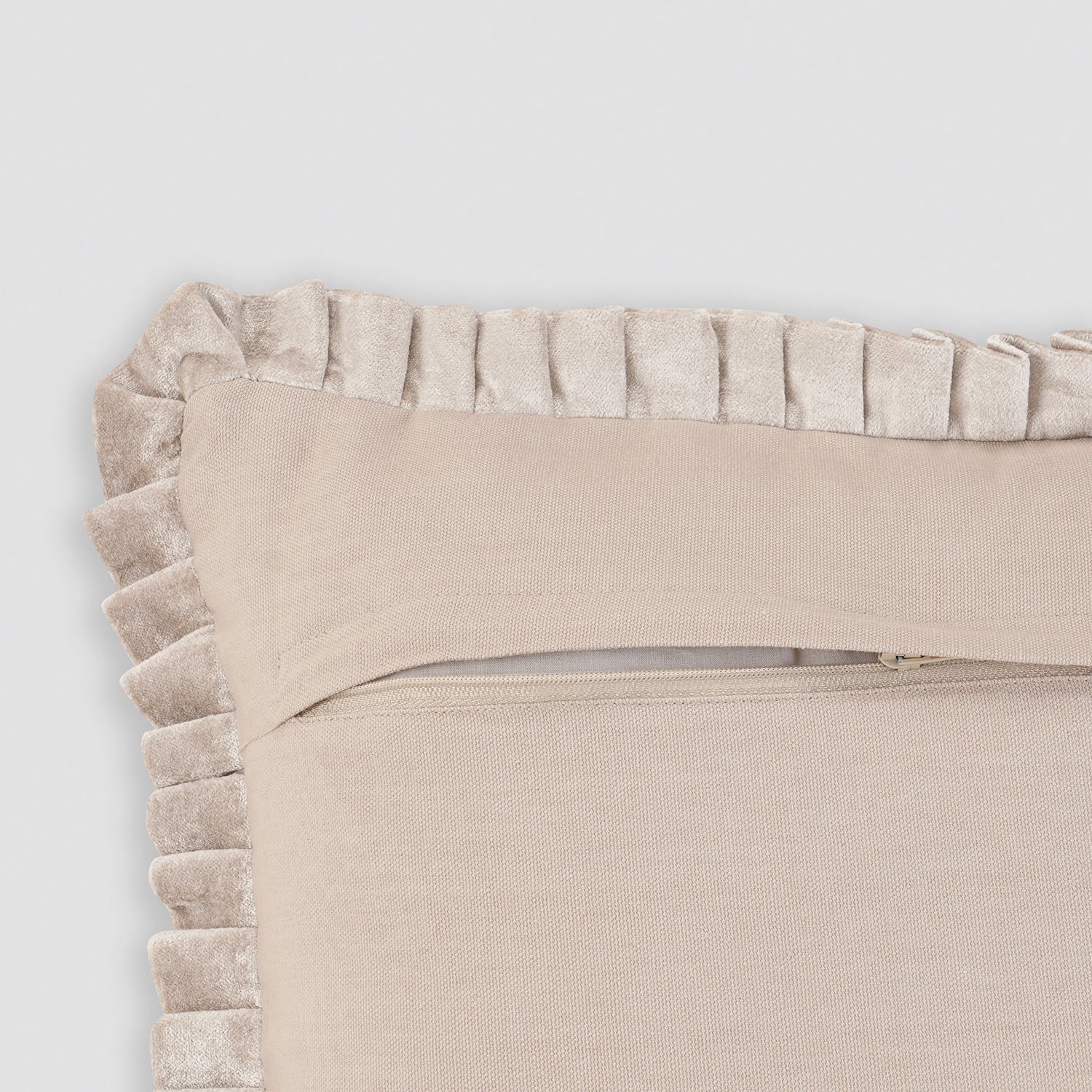 Beige Textured Square Cushion Cover