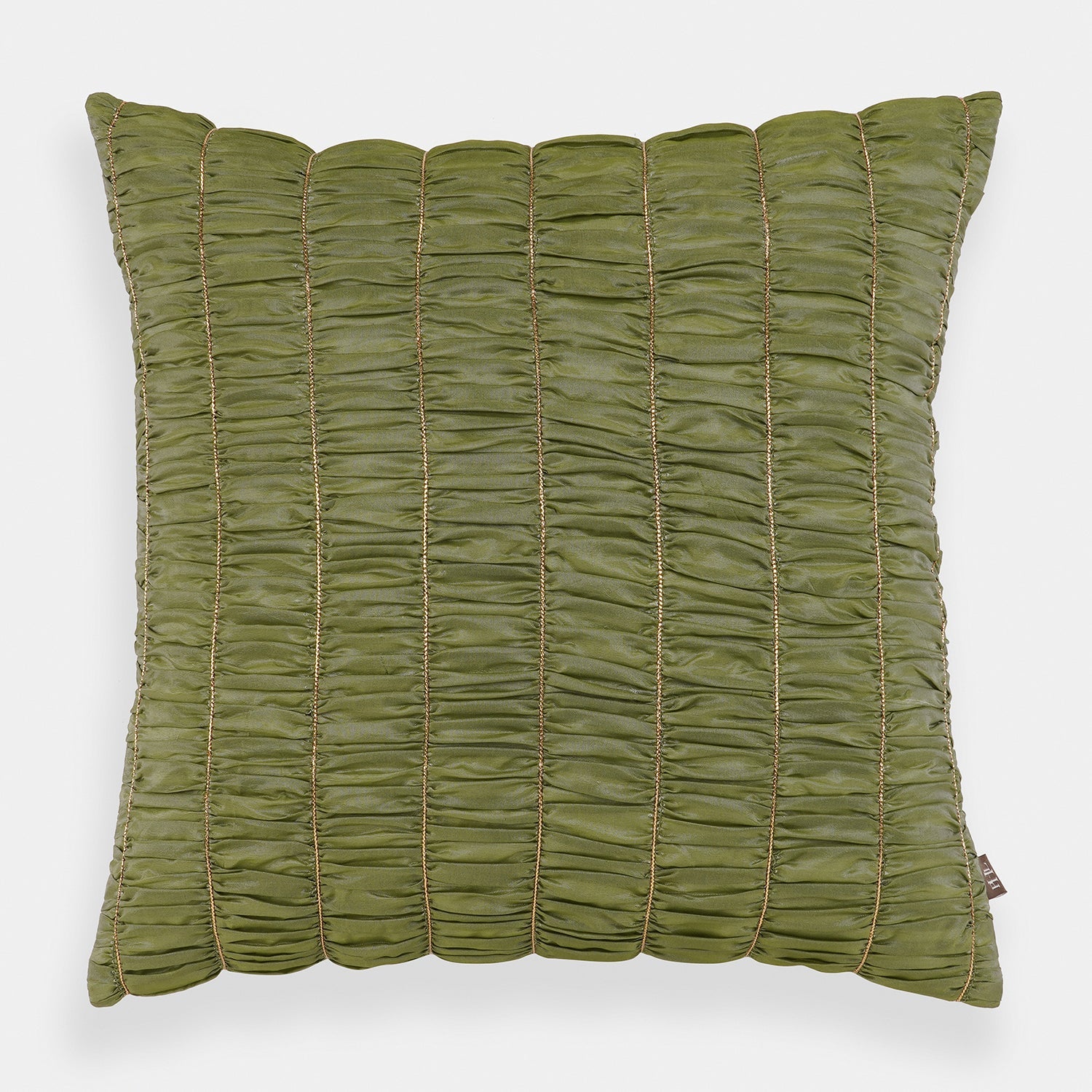 Green Textured Cushion Cover