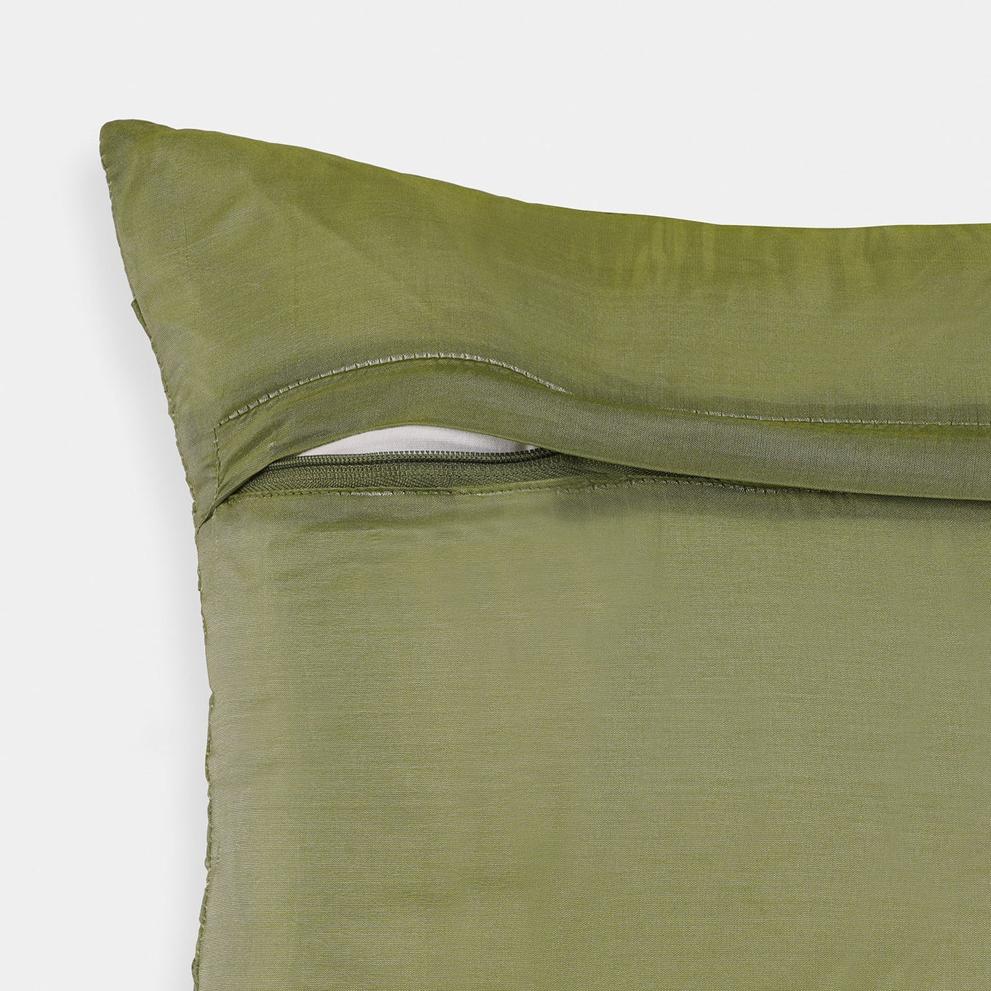 Green Textured Cushion Cover