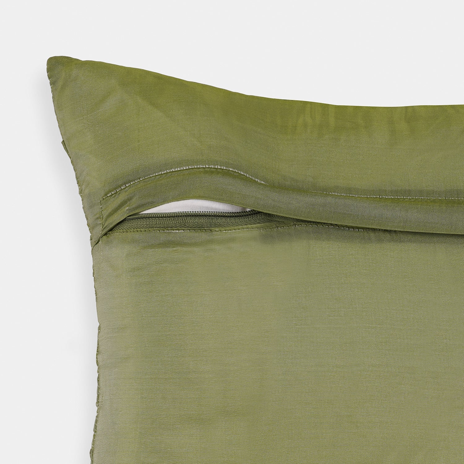 Green Textured Cushion Cover