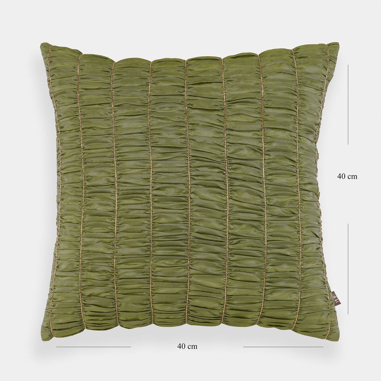 Green Textured Cushion Cover