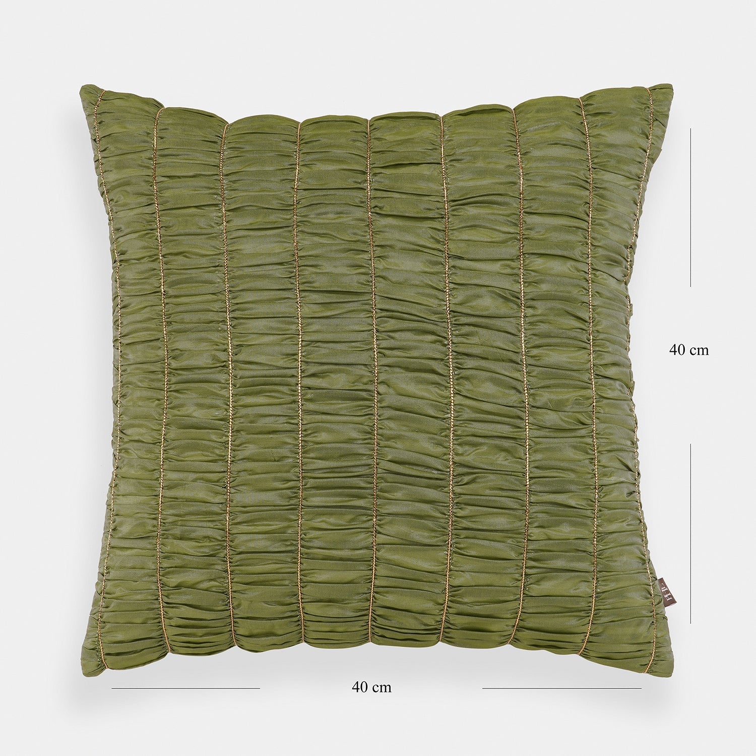 Green Textured Cushion Cover