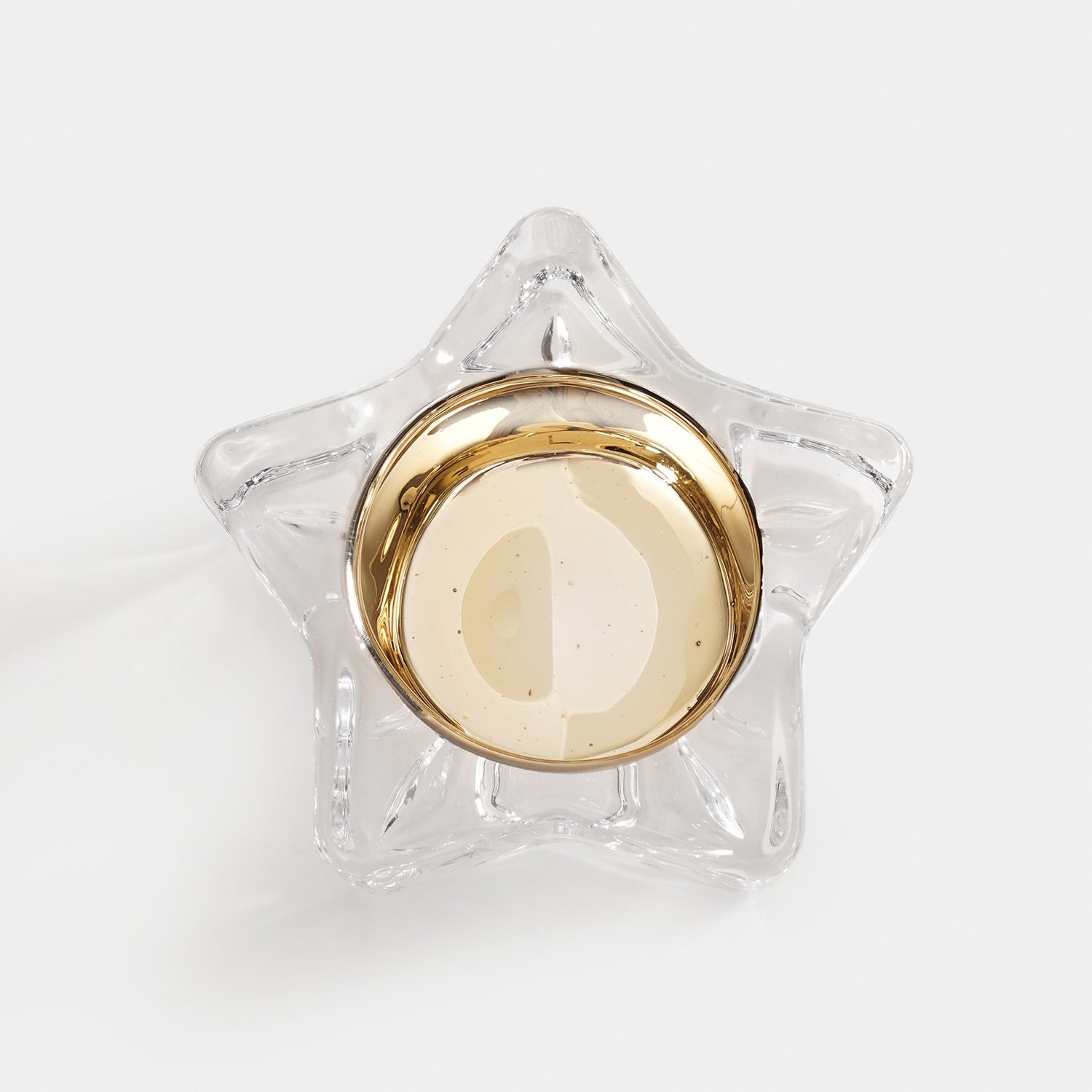 Set of 2 Clear Star Shaped Tealight Holders