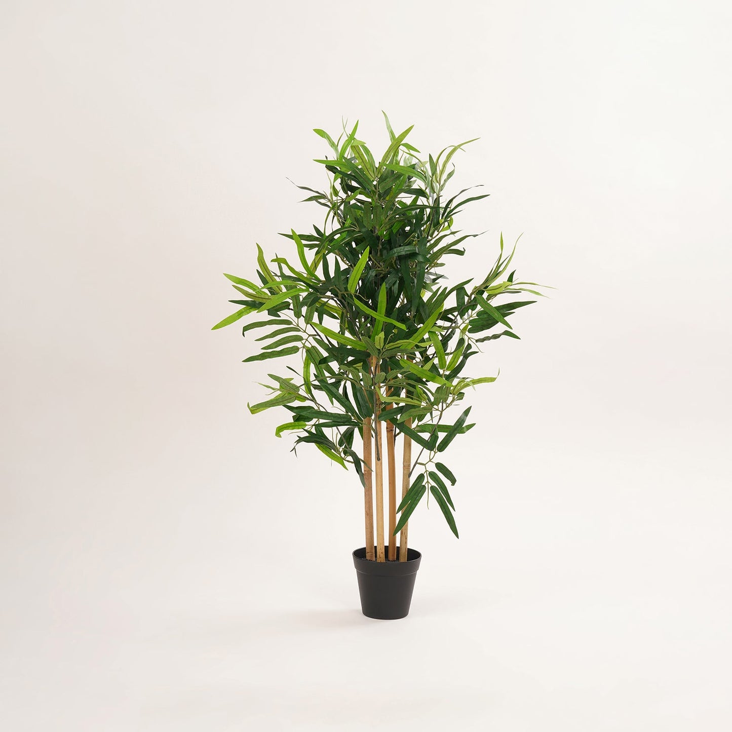 Green Faux Bamboo Potted Plant - Small