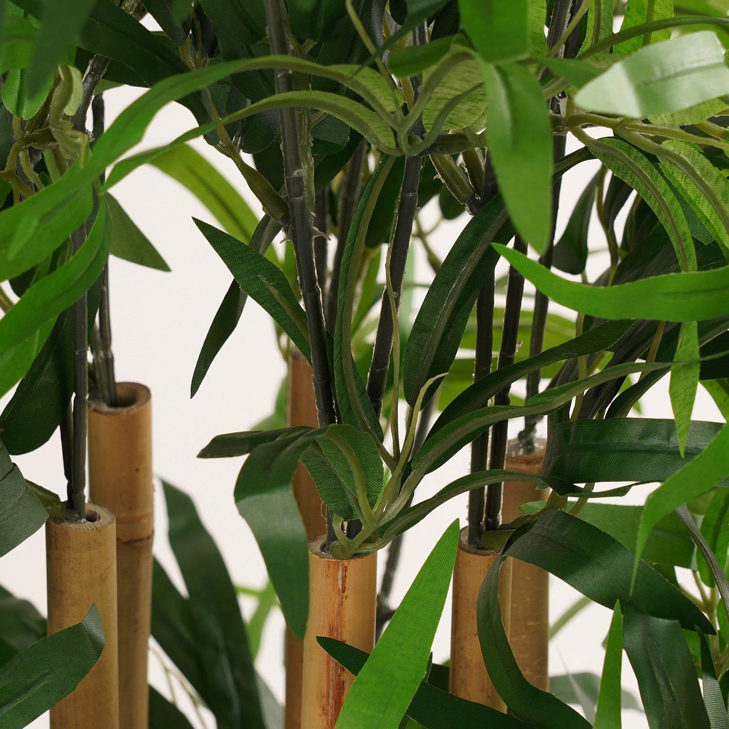 Green Faux Bamboo Potted Plant - Medium