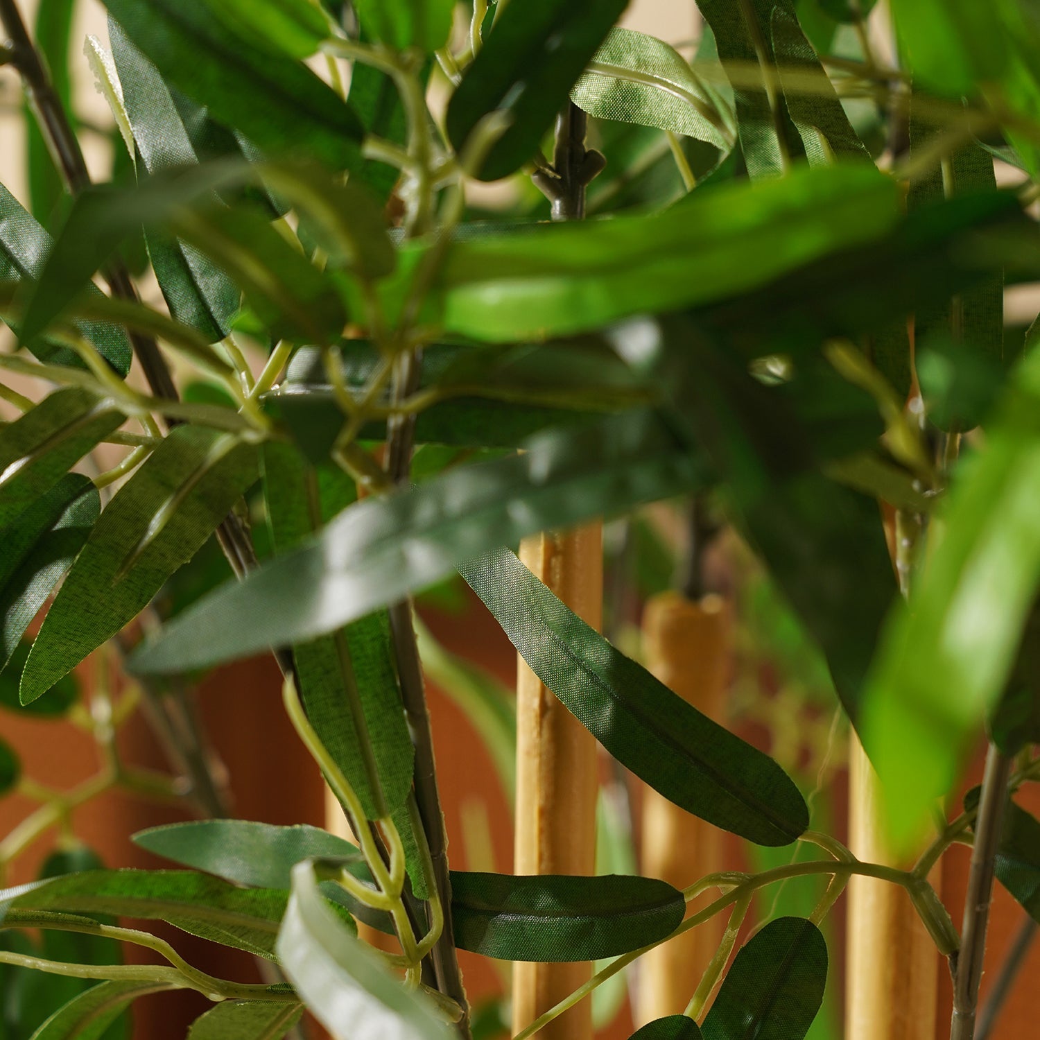 Green Faux Bamboo Potted Plant - Large