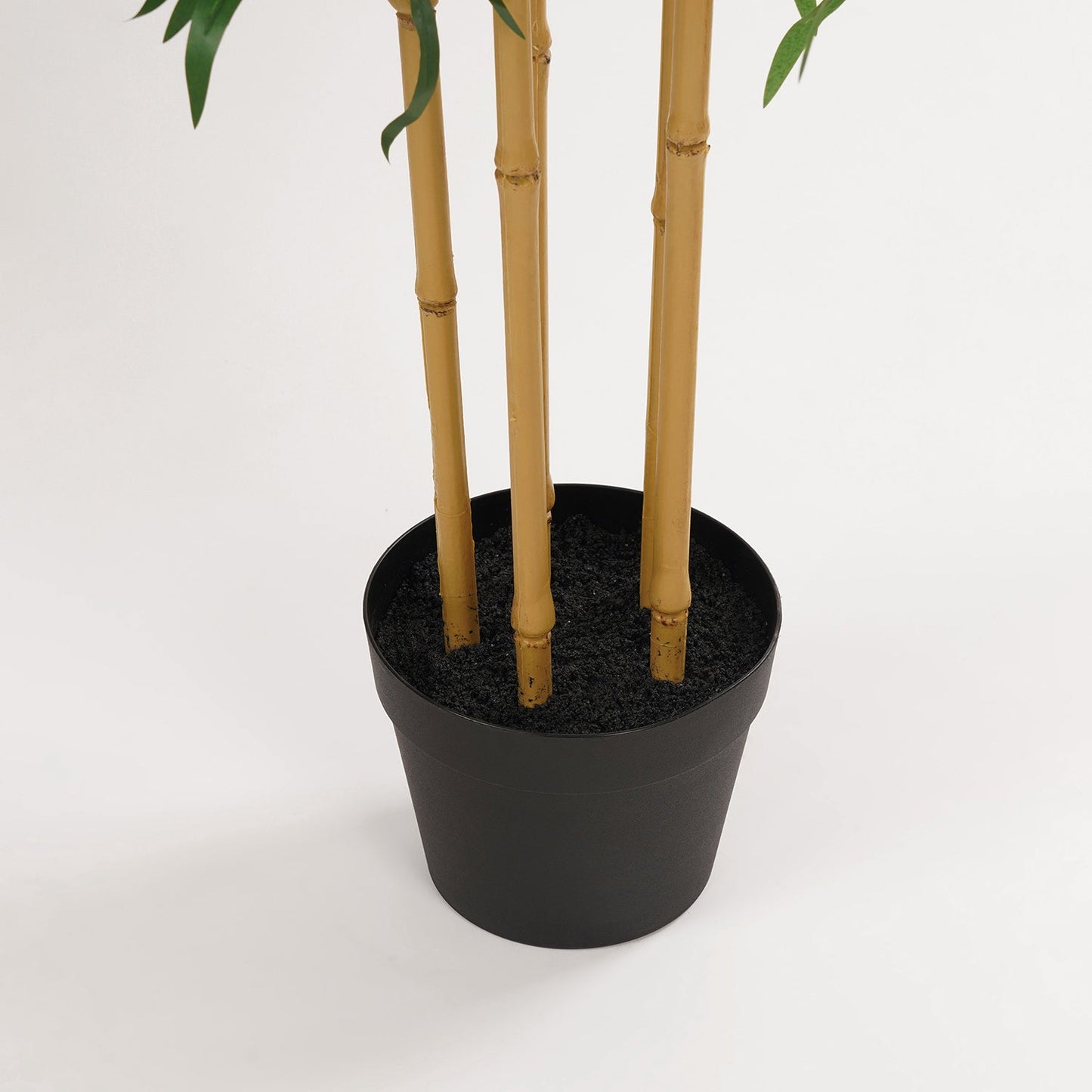 Green Faux Bamboo Potted Plant - Large