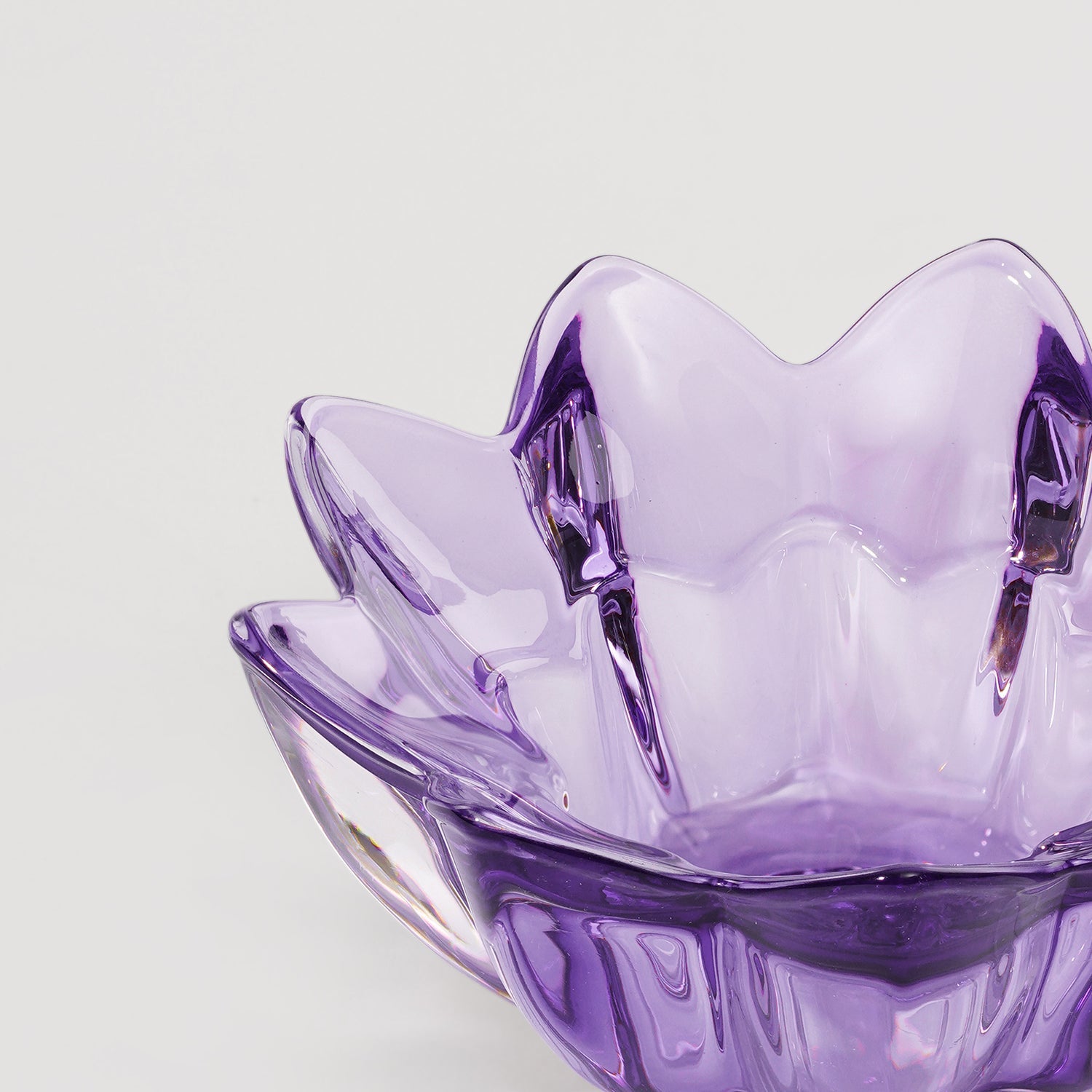 Set of 2 Purple Floral Shaped Tealight Holder