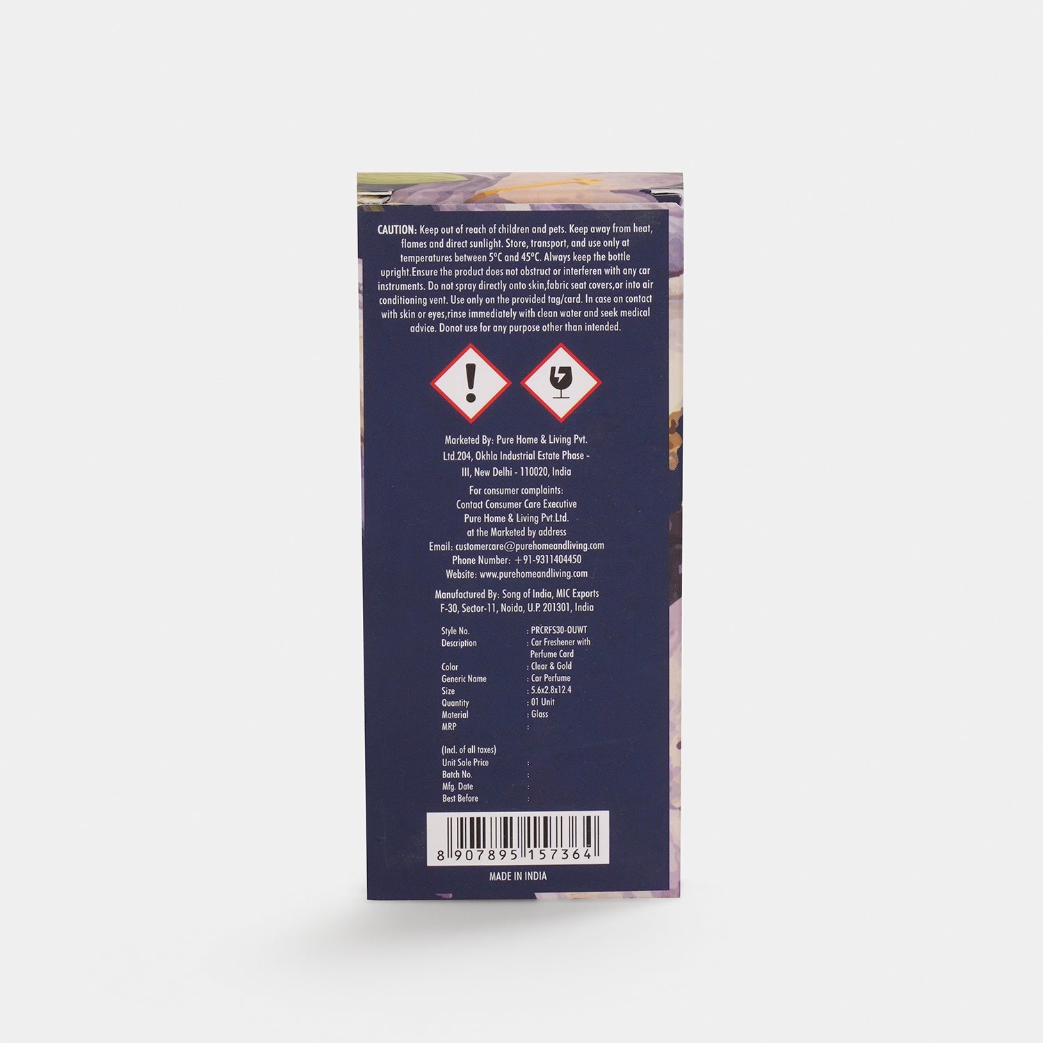 Azure Car Freshener Spray with Perfume Card
