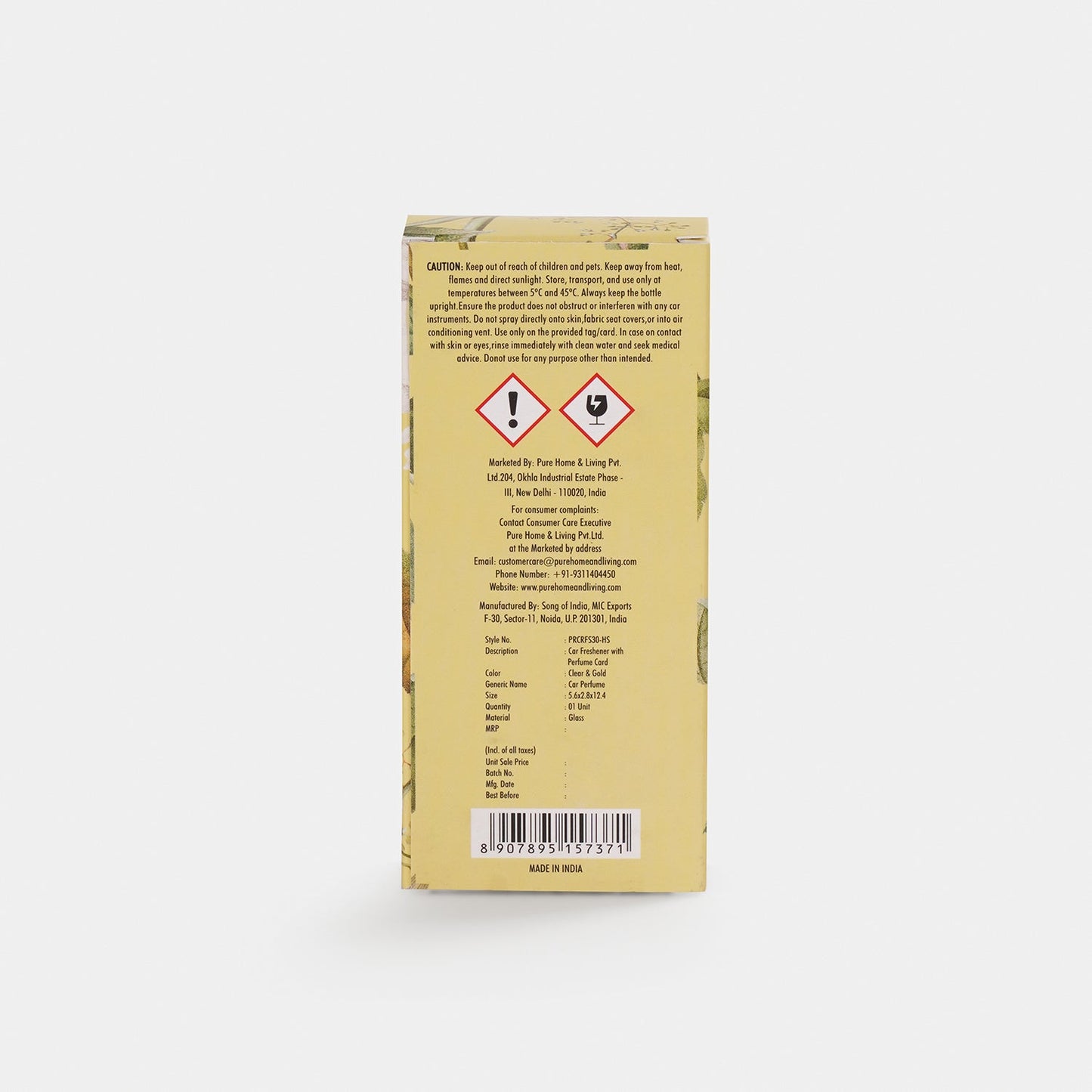 Honeysuckle Car Freshener Spray with Perfume Card