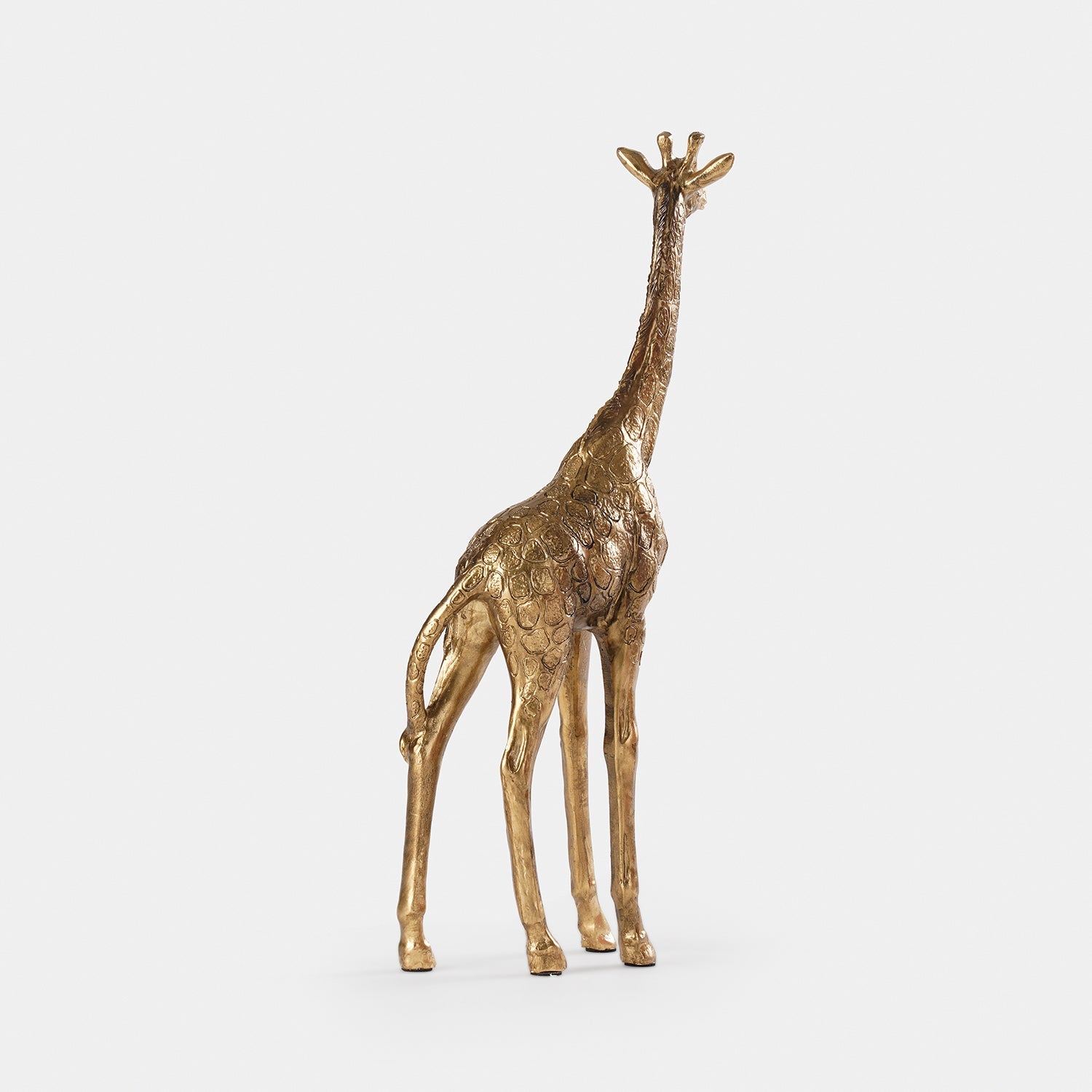 Gold Antique Polyresin Standing Giraffe - Small